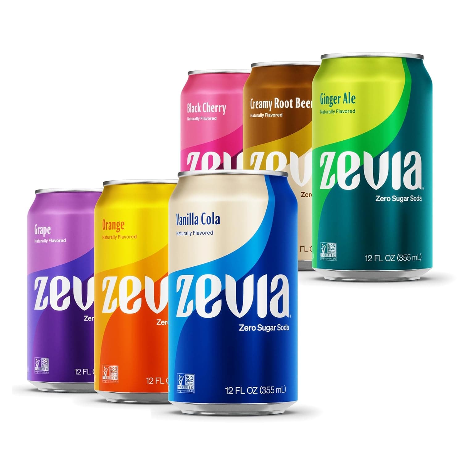 Zevia Zero Sugar (Rainbow Soda Variety Pack)