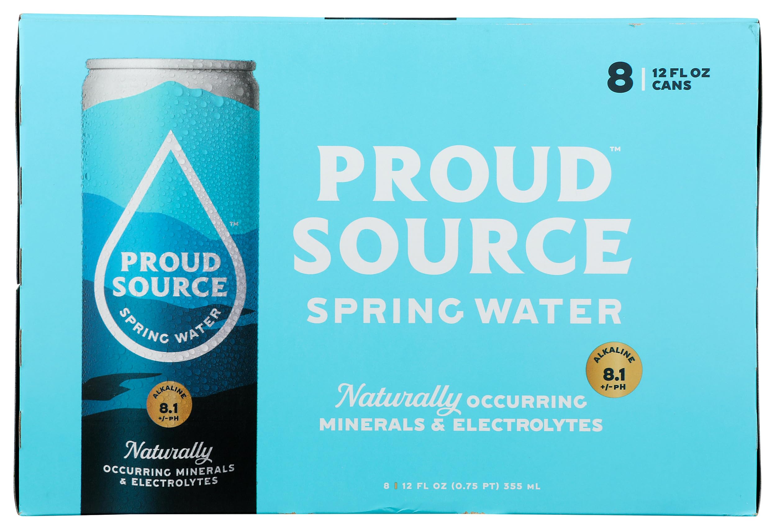 Water Spring Alkaline Still, 12 Fl Oz, 8 Pack