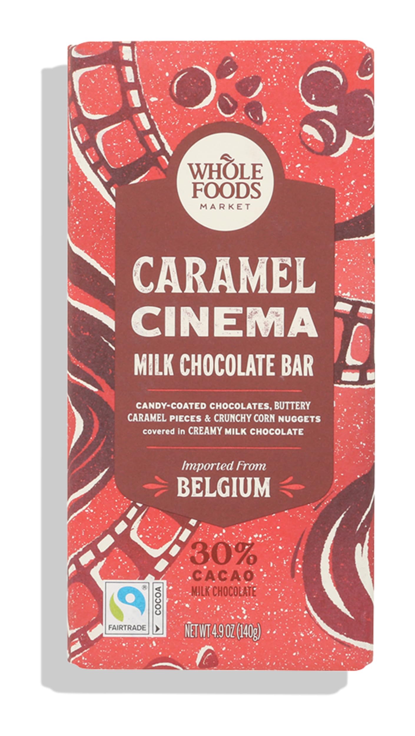 Whole Foods Market Caramel Cinema Belgian Milk Chocolate Bar, 4.9 OZ