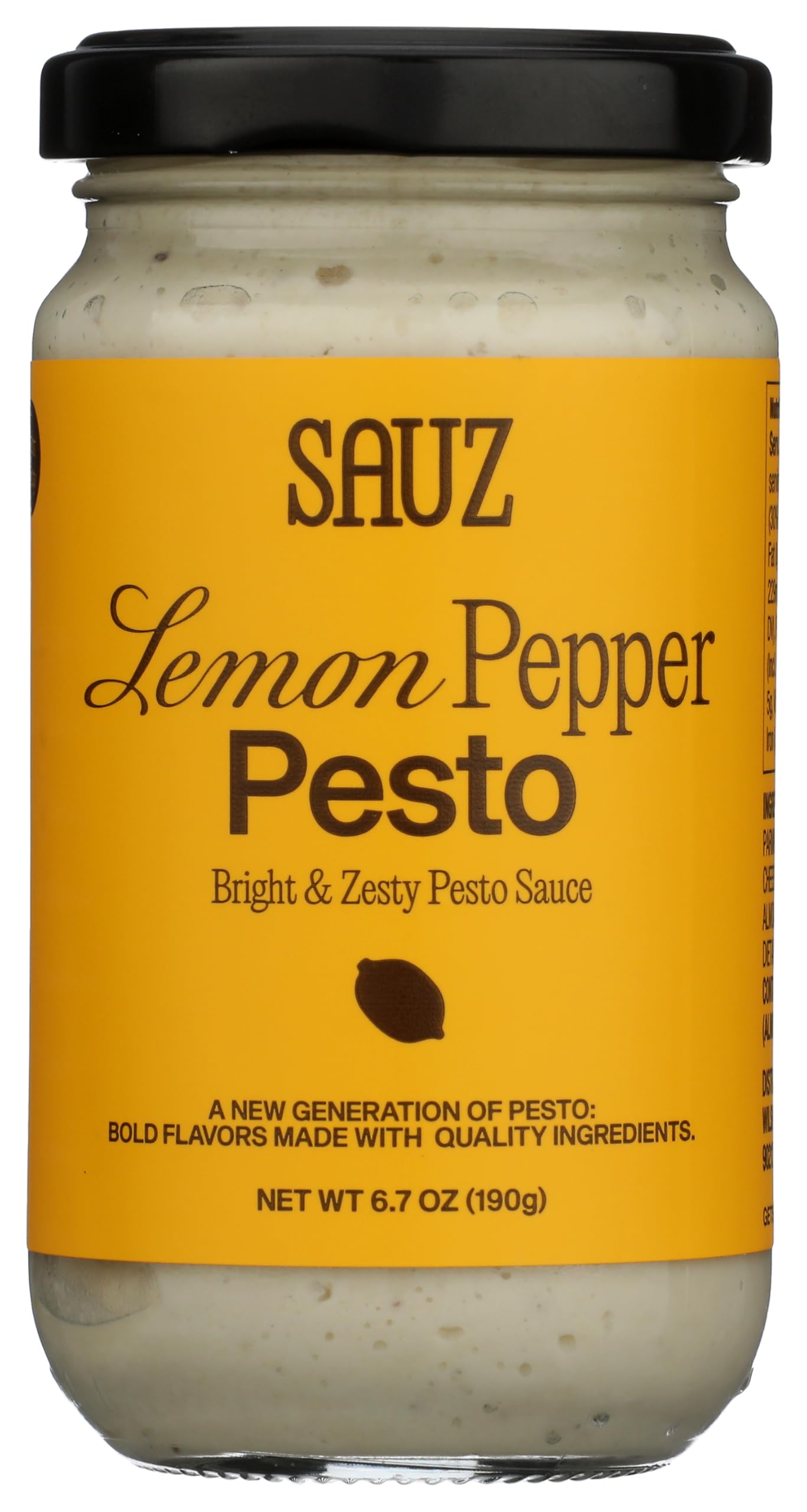 Sauz Lemon Pepper Pesto, 6.7 Ounce