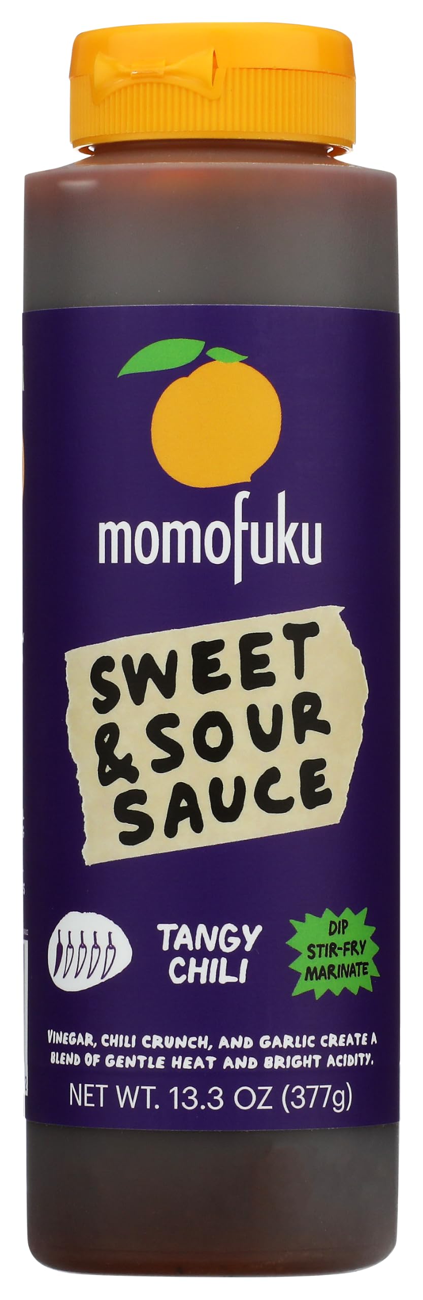 Momofuku Sweet & Sour Sauce by David Chang, 13.3 oz All Purpose Sauce | Rice vinegar and garlic sweet and sour sauce with a background warmth from Chili Crunch. Real acidity, no corn syrup.
