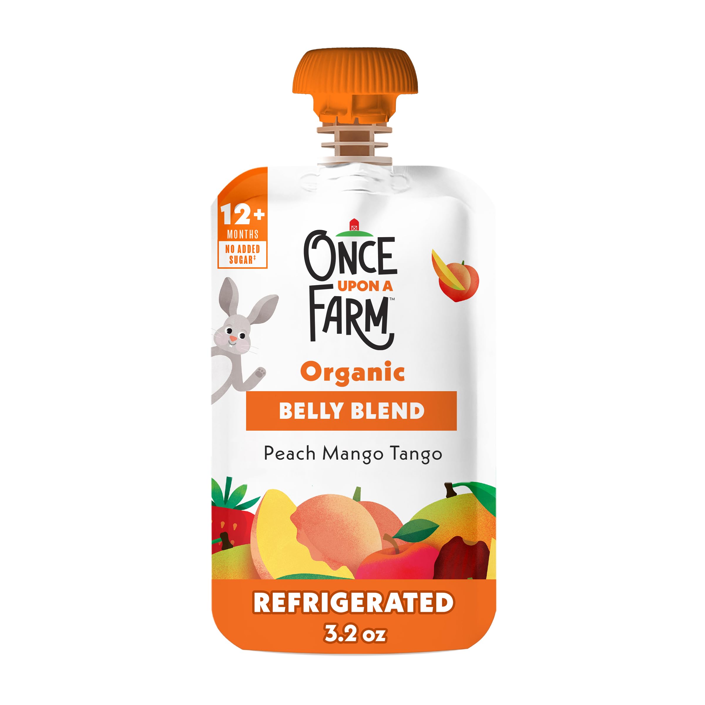 ONCE UPON A FARM Organic Peach Mango Blend Pouch, 3.2 OZ