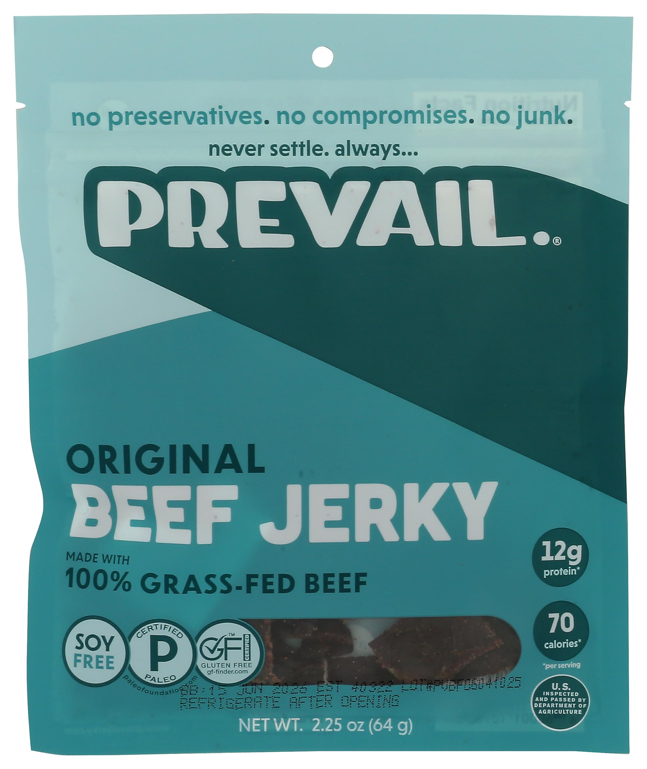Prevail Jerky Original Beef Jerky, 2.25 OZ