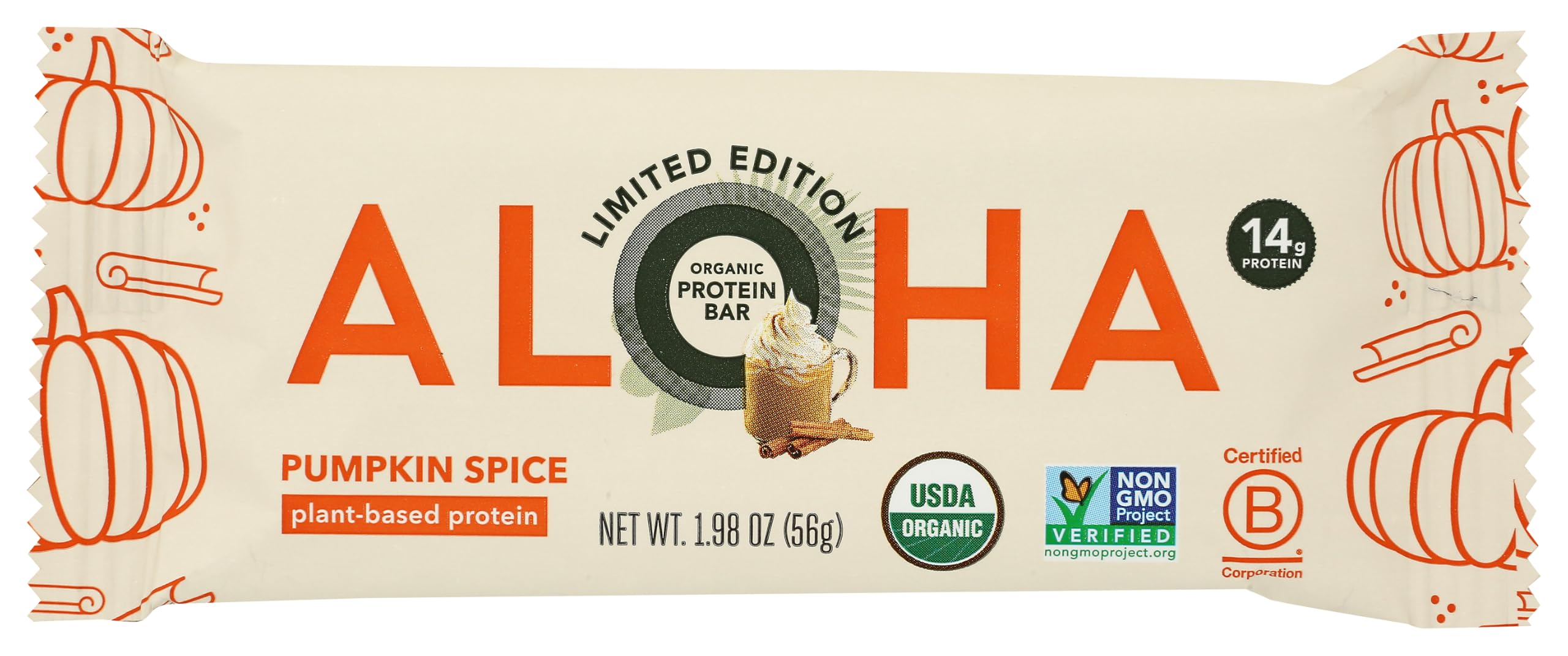 Aloha Pumpkin Spice Protein Bar, 1.98 OZ