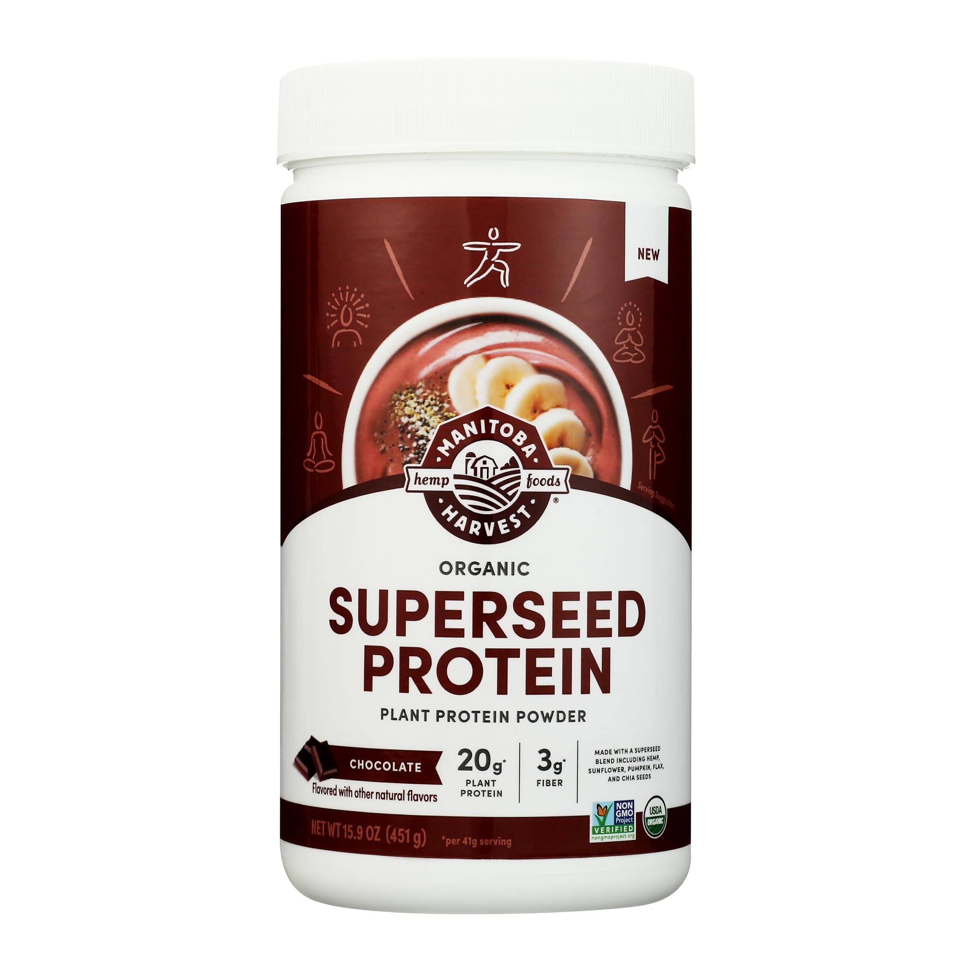 Manitoba Harvest Organic Chocolate Superseed Protein