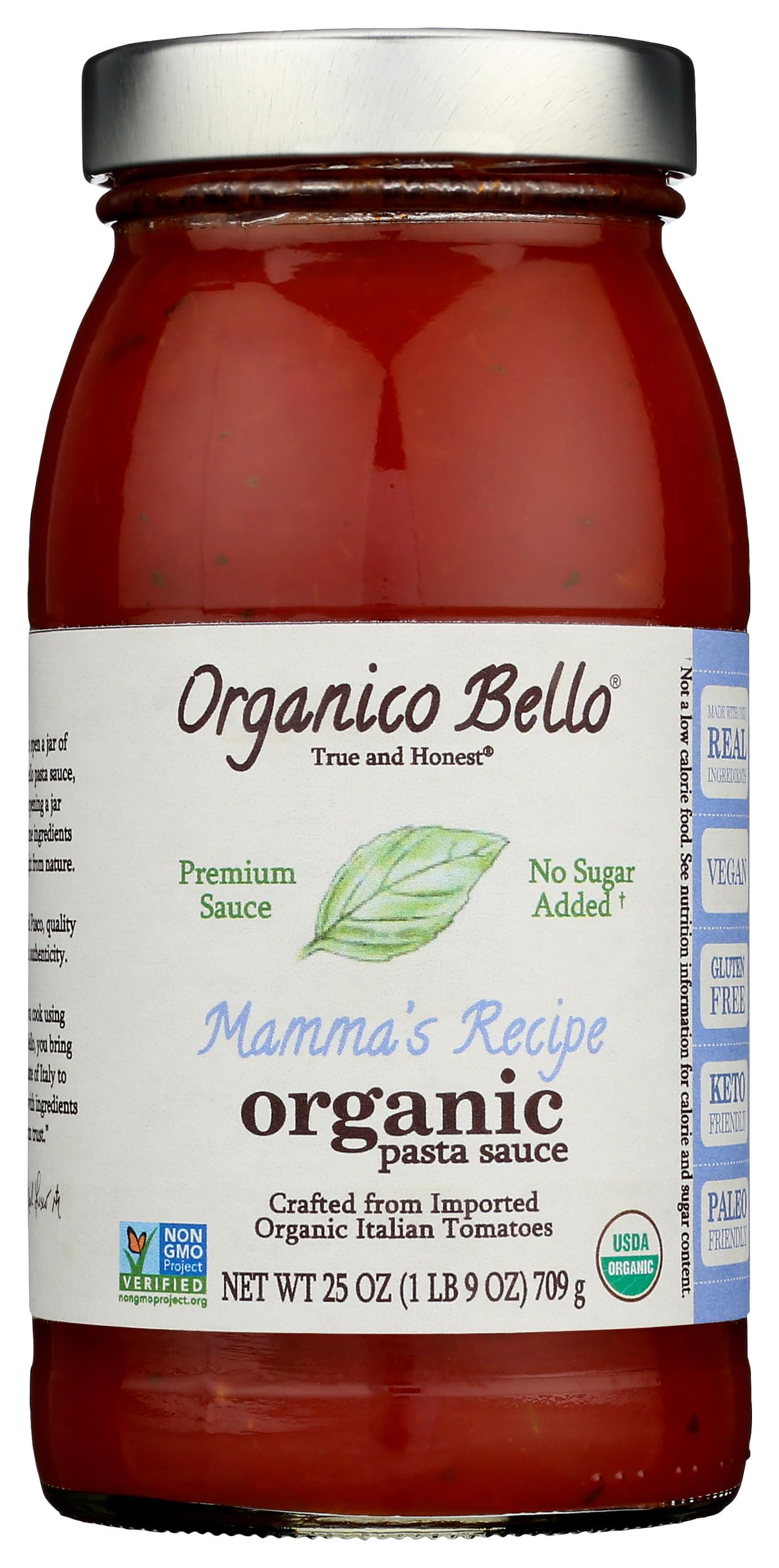 Sauce Pasta Mamas Recipe Organic, 25 Ounce