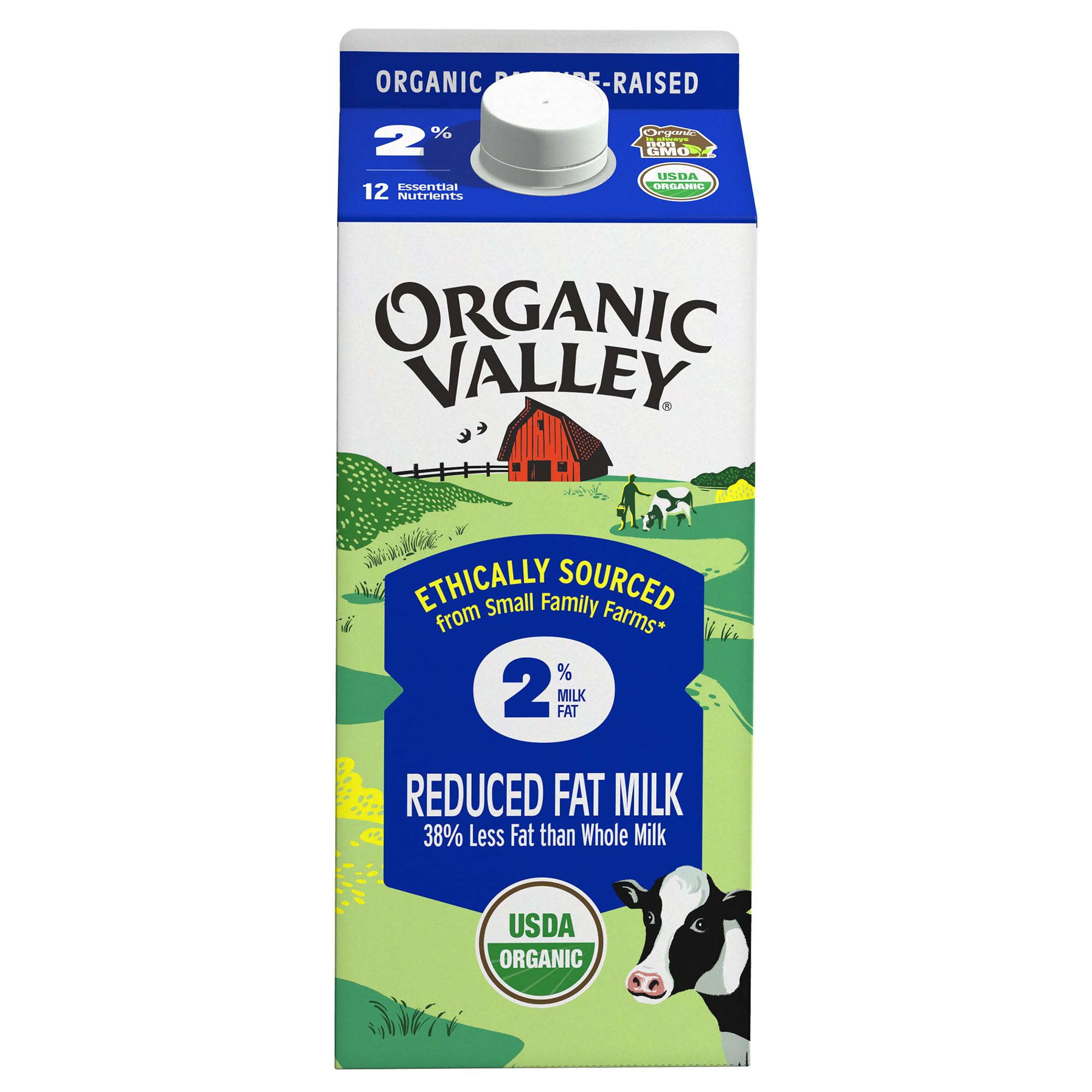 Organic Valley Organic 2% Reduced Fat Milk, 64 oz