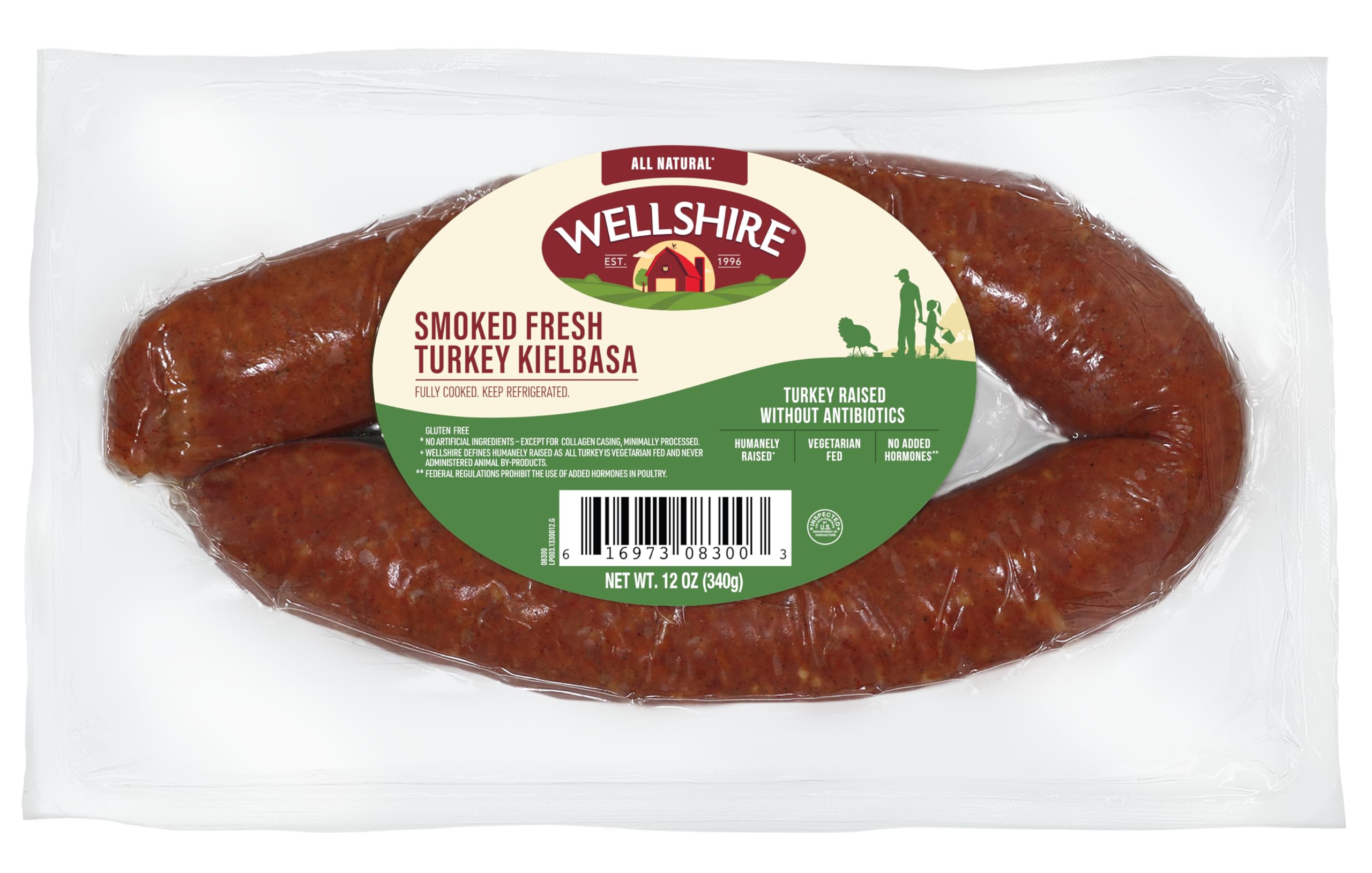 Turkey Sausage Kielbasa Smoked, 12 Ounce