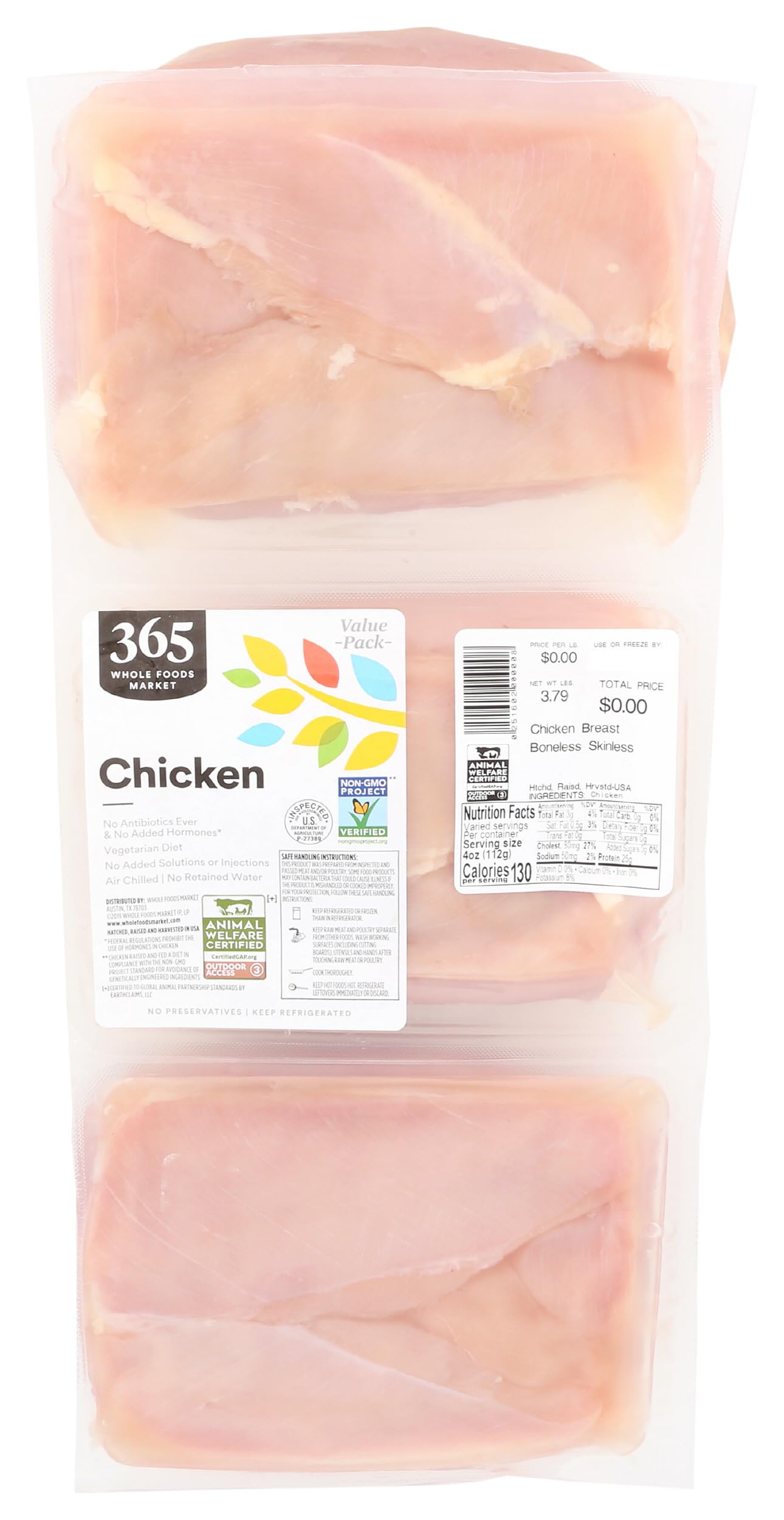 365 by Whole Foods Market Boneless Skinless Chicken Breast