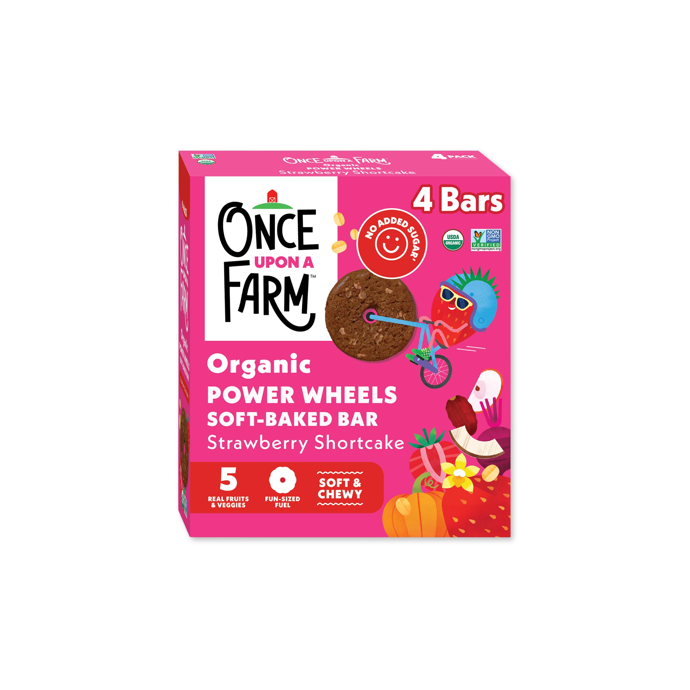 ONCE UPON A FARM Organic Strawberry Power Wheels, 4.8 OZ