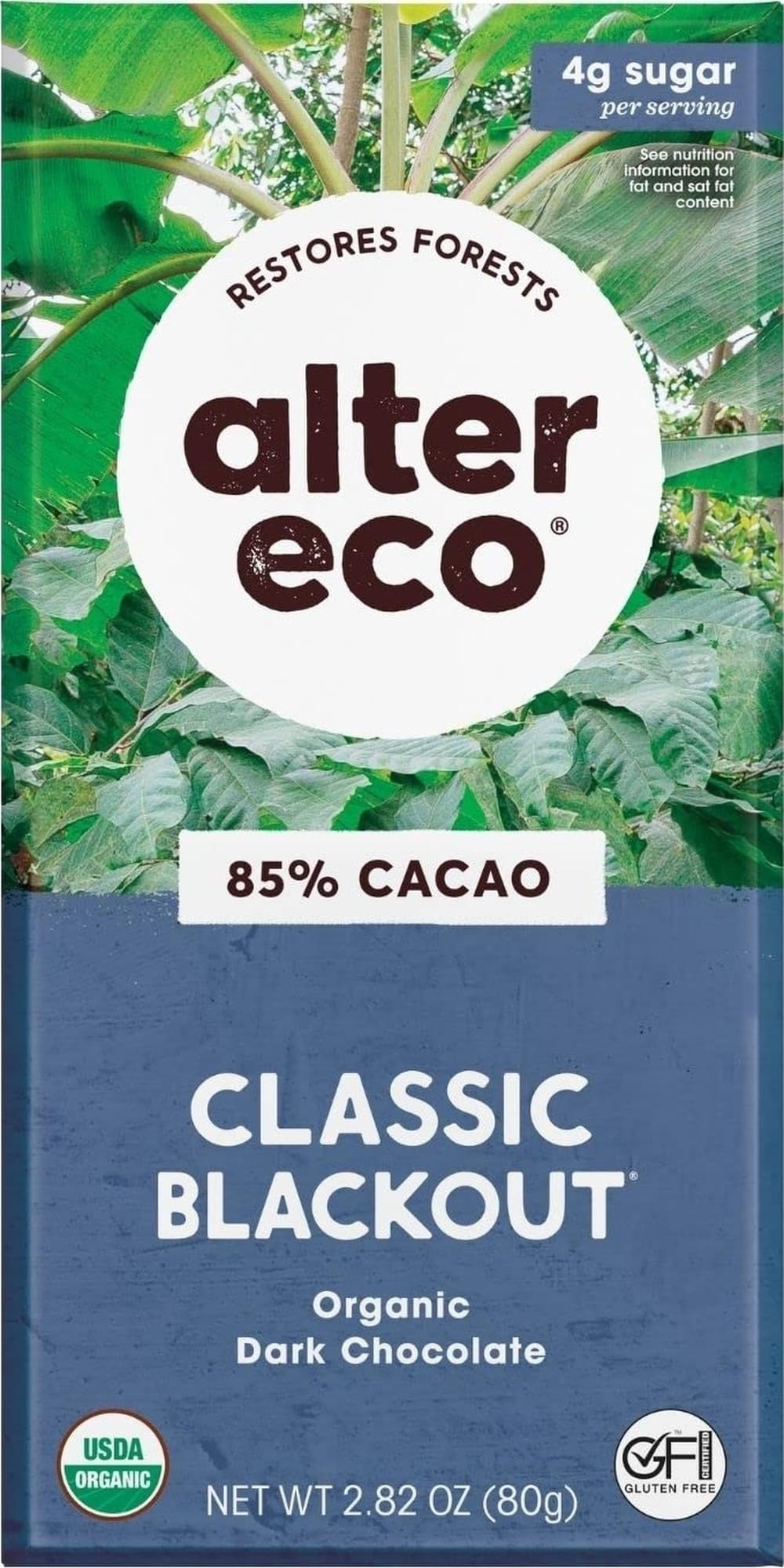 Alter Eco | Classic Blackout | 85% Pure Dark Cocoa, Fair Trade, Organic, Non-GMO, Gluten Free (Classic Blackout)