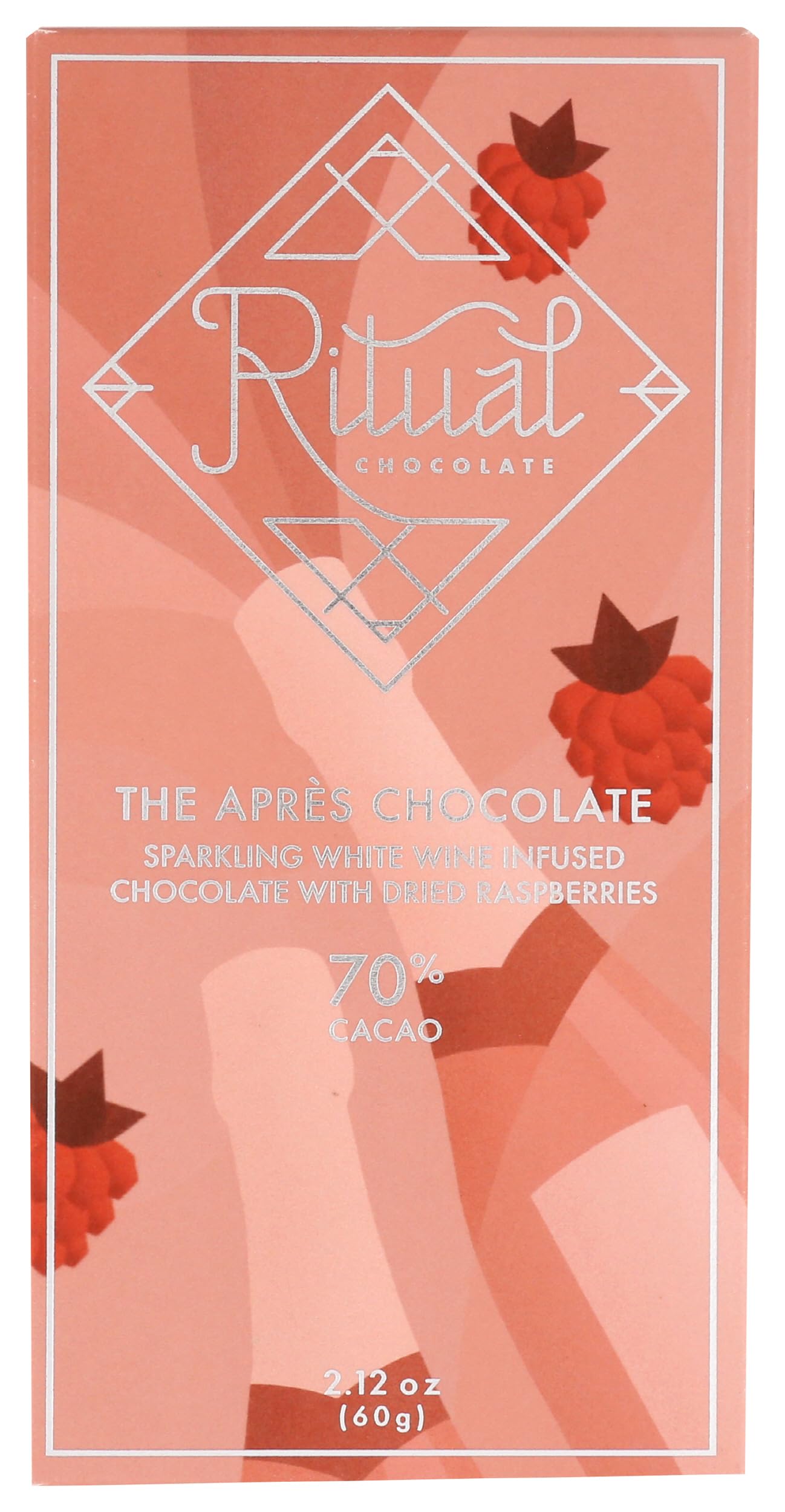 Bar Chocolate Champagne Raspberries Apres, 2.12 Ounce