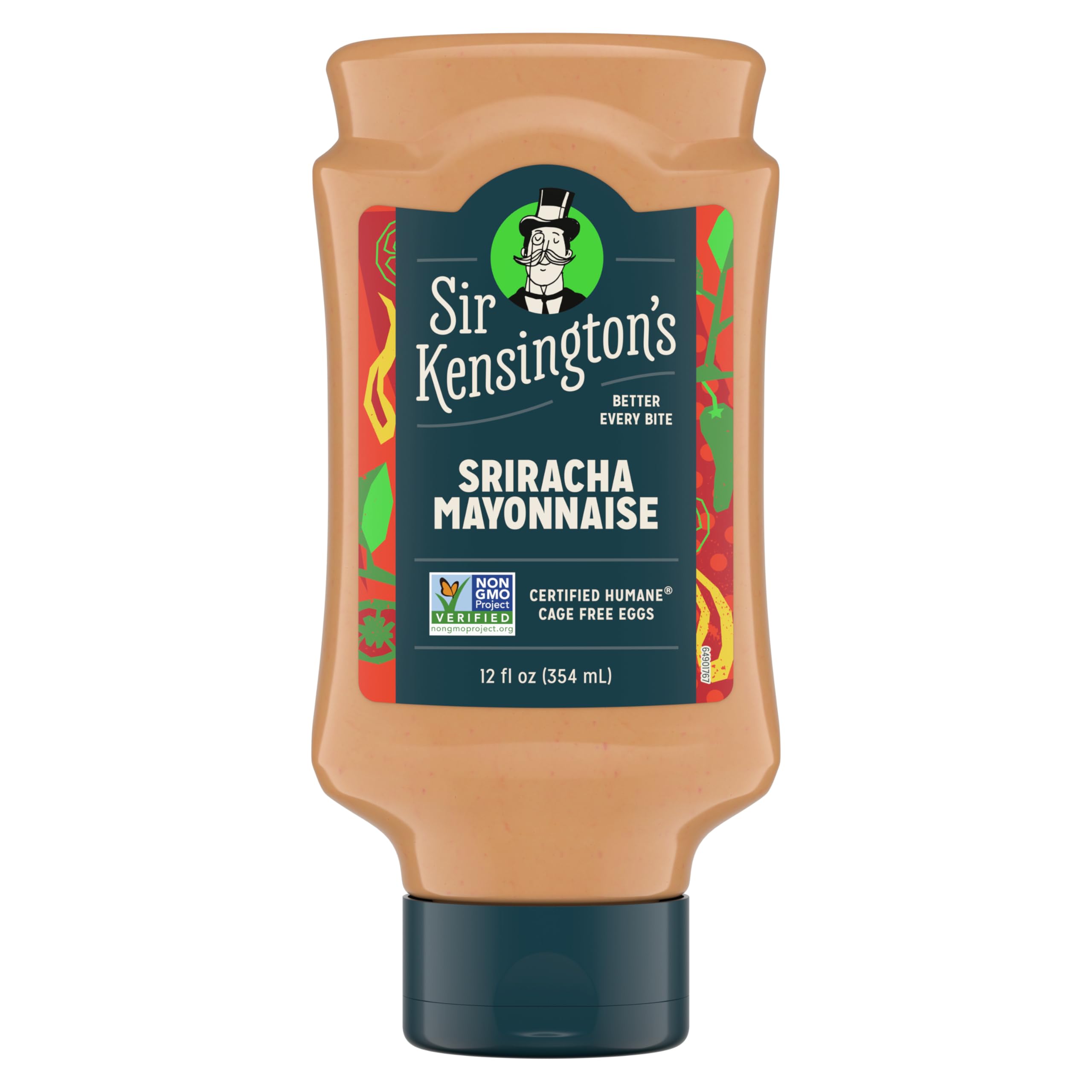 Sir Kensington's Sriracha Mayonnaise 12 oz, Spicy Mayo, Sushi & Tacos 1PK | For sandwiches, dips, dressings and simple meals; gluten-free; Non-GMO Project Verified; Sriracha; 12 oz.