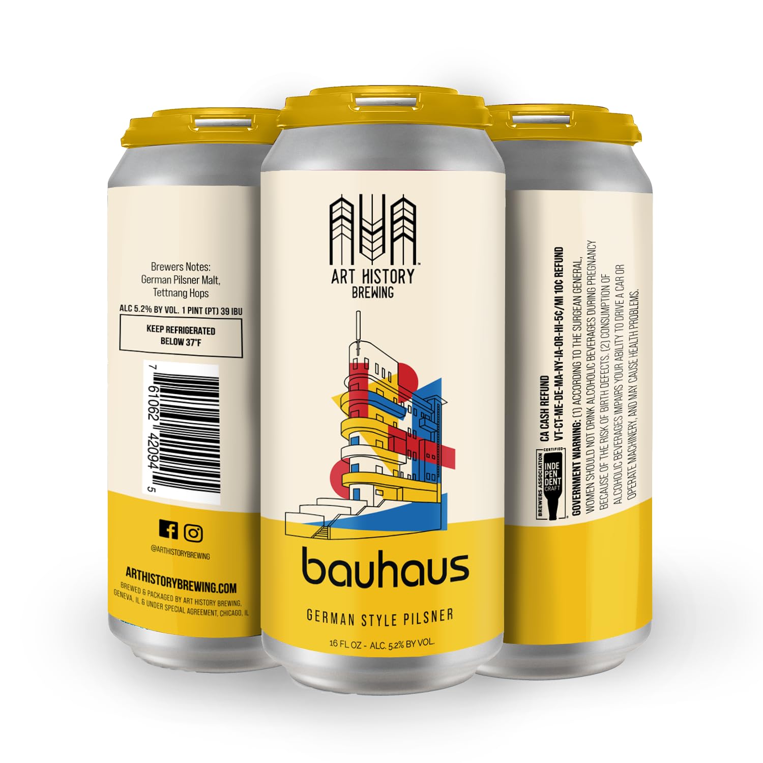 Pilsner Bauhaus, 4pk, 16 Fl Oz Cans