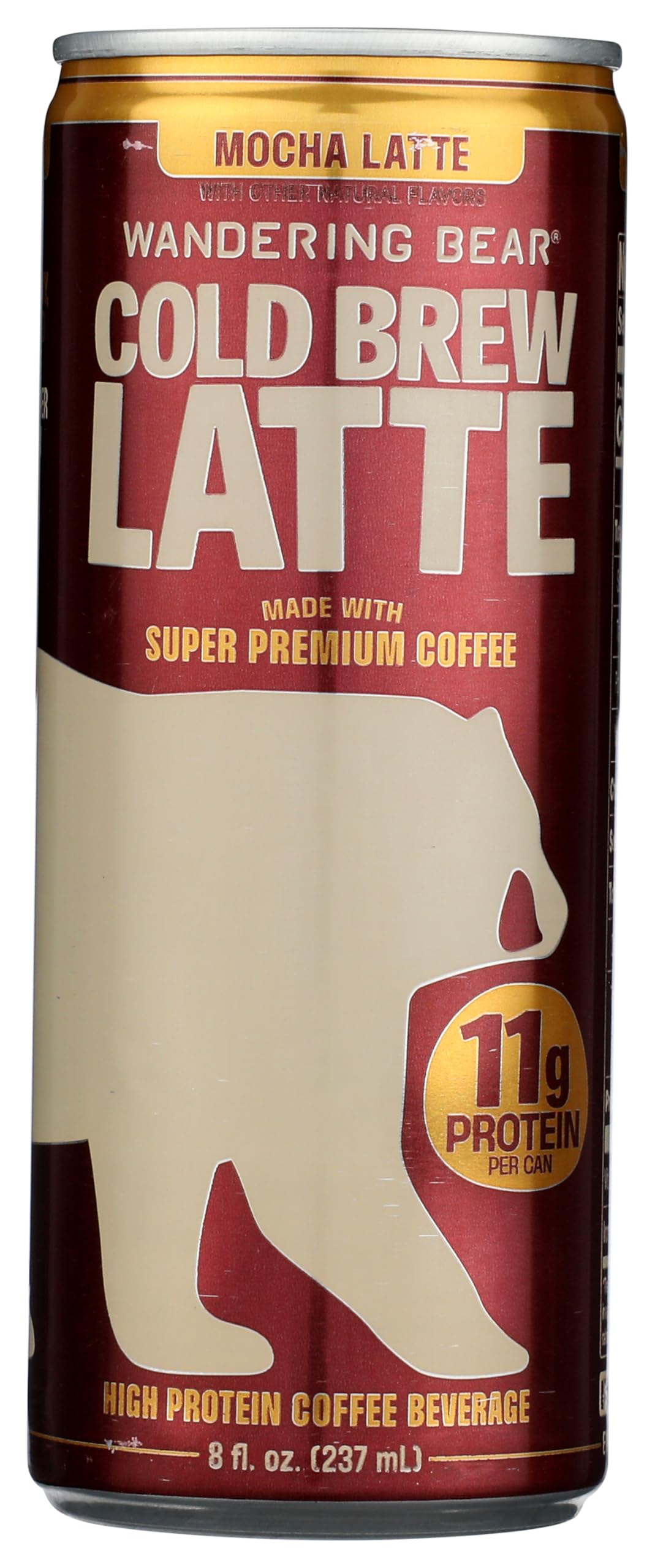 High-Protein Cold Brew Latte – Mocha | 11g Protein, Low Sugar, 100 Calories | Ready-to-Drink 8 oz Can | Made with Organic Coffee | Mocha Protein Coffee Drink | Smooth, Creamy, Only 6g of real cane sugar