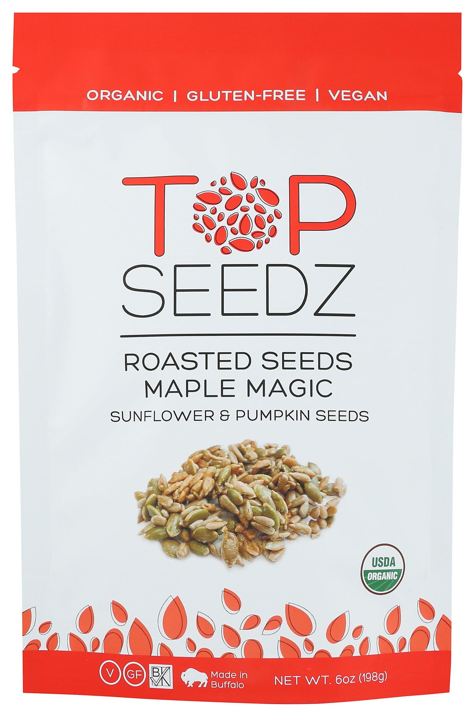 Seeds Roasted Maple Syrup Orgnic, 6 Ounce