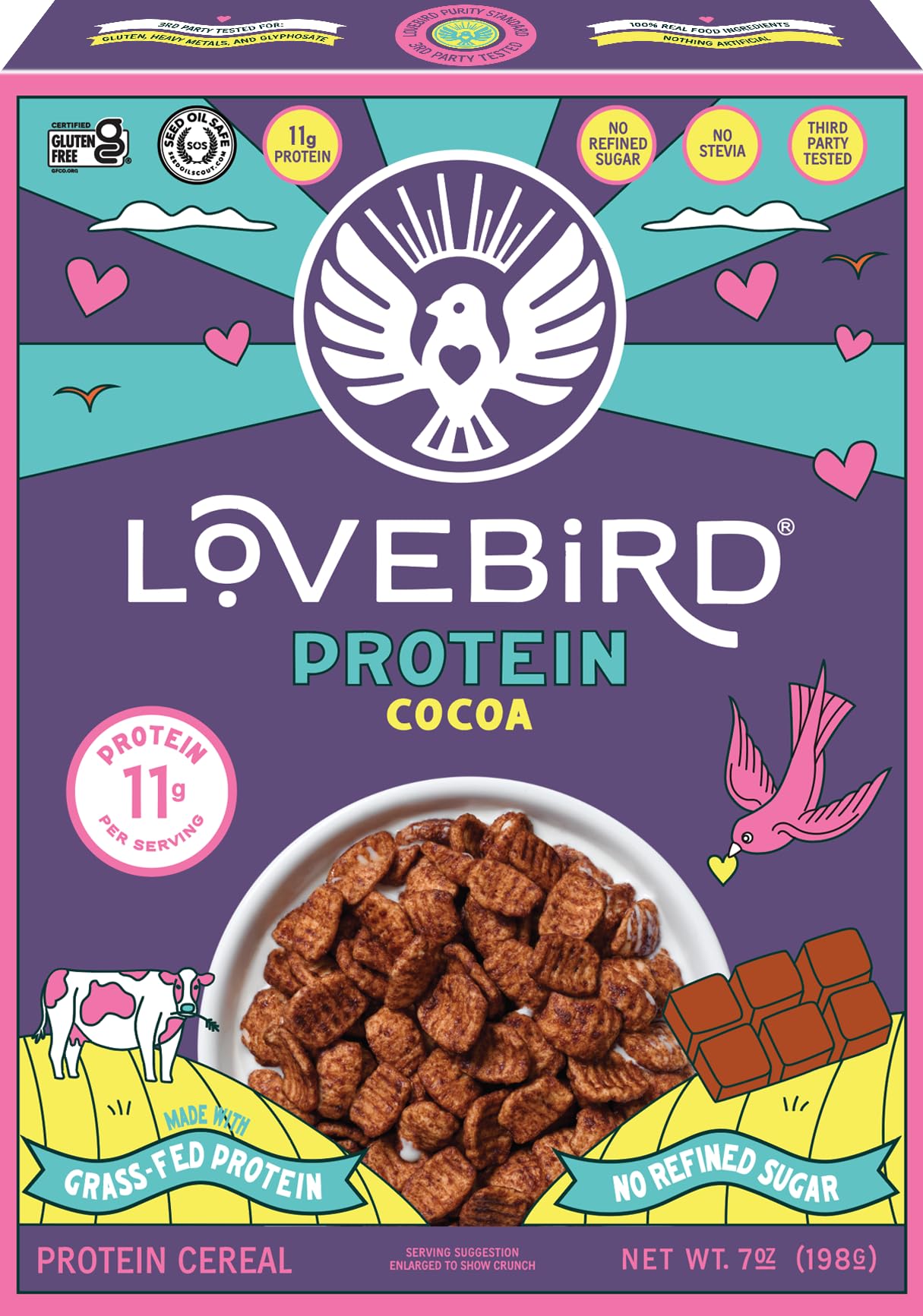 Organic Cocoa Protein Cereal, 7 Ounce