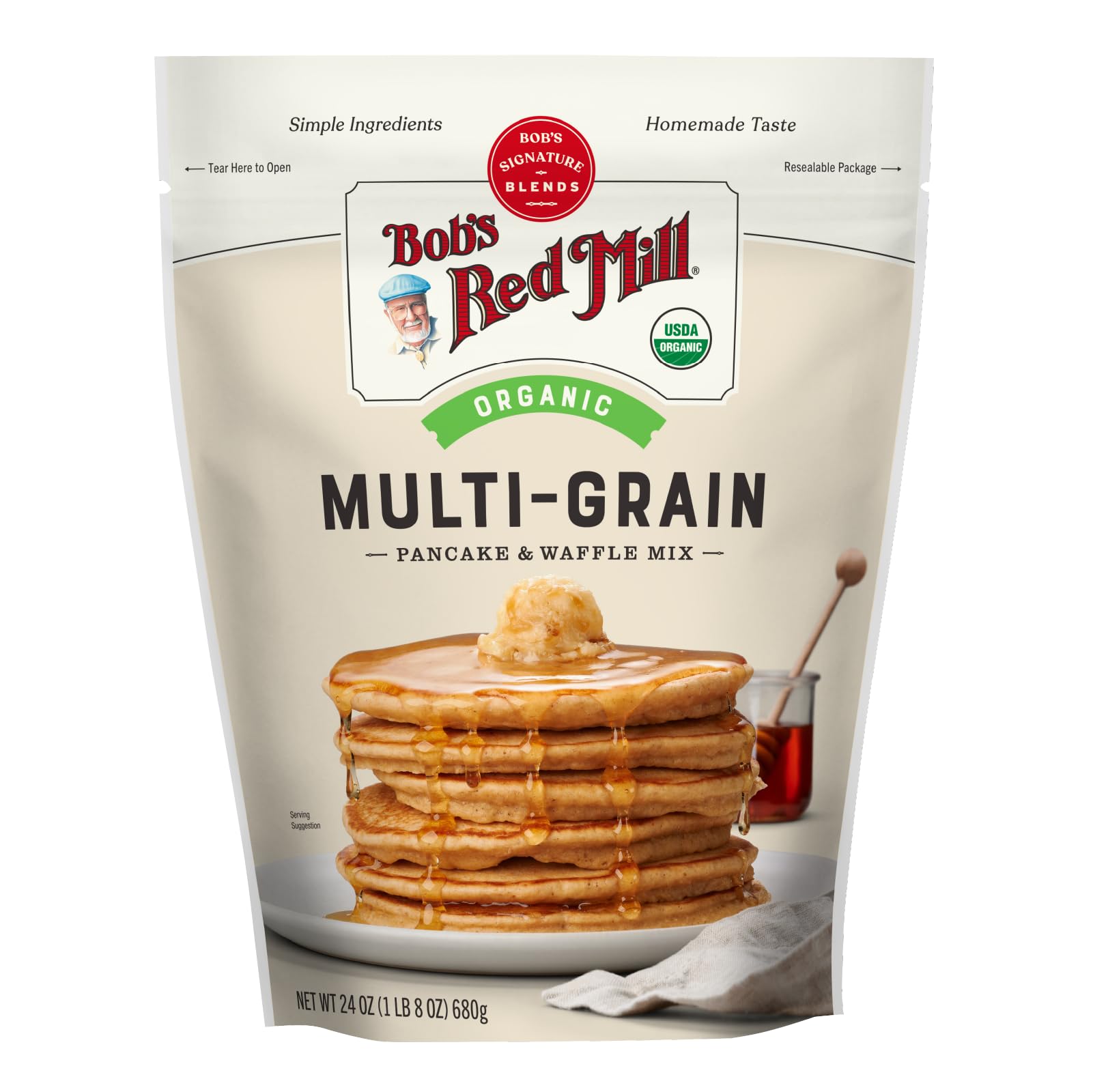 Bob's Red Mill Organic Multi-Grain Pancake & Waffle Mix, 24oz