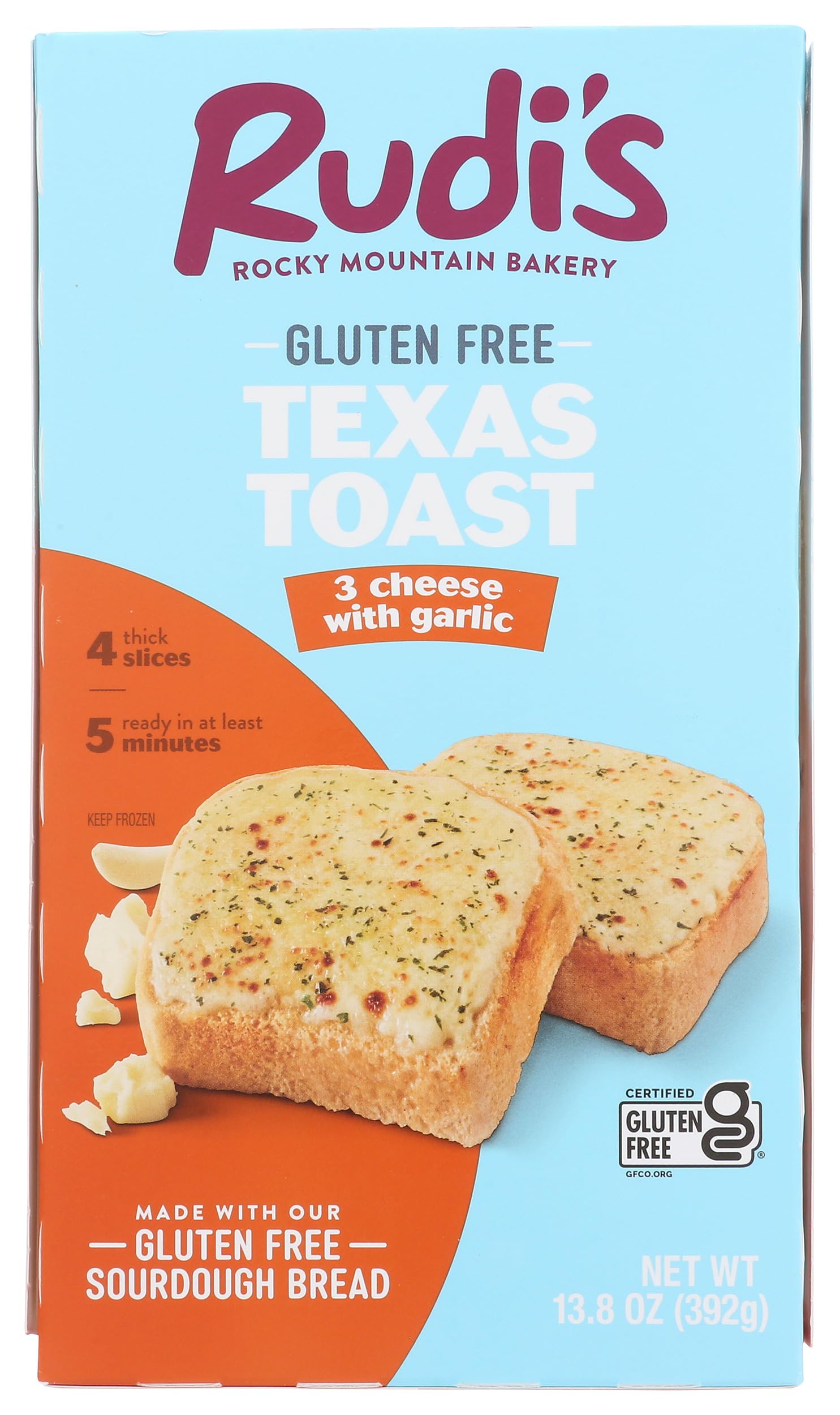 Rudis Bakery 3 Cheese Garlic Texas Toast, 13.8 OZ