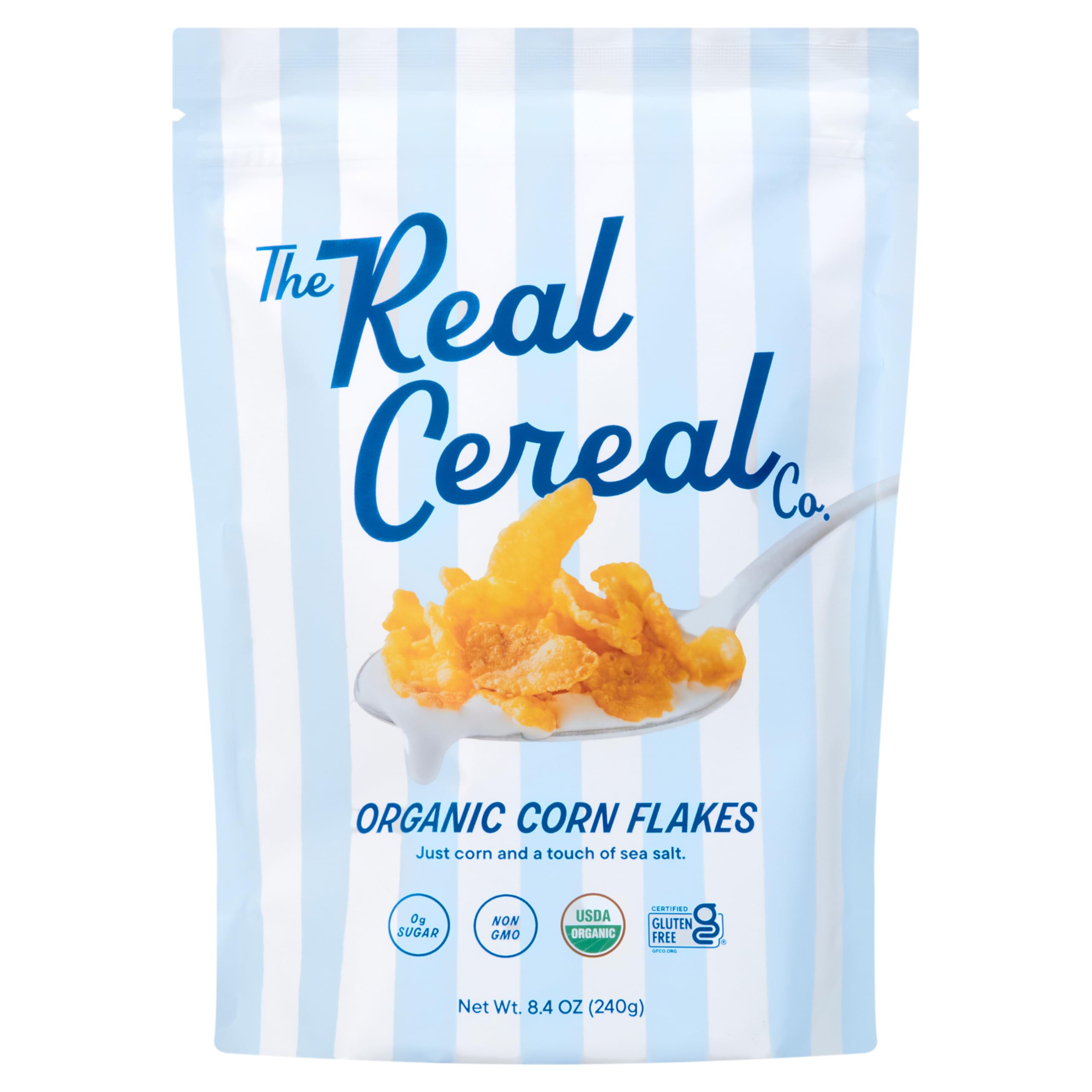 Organic Corn Flakes Cereal, 8.4 oz, Zero Sugar, Gluten Free, Non-GMO