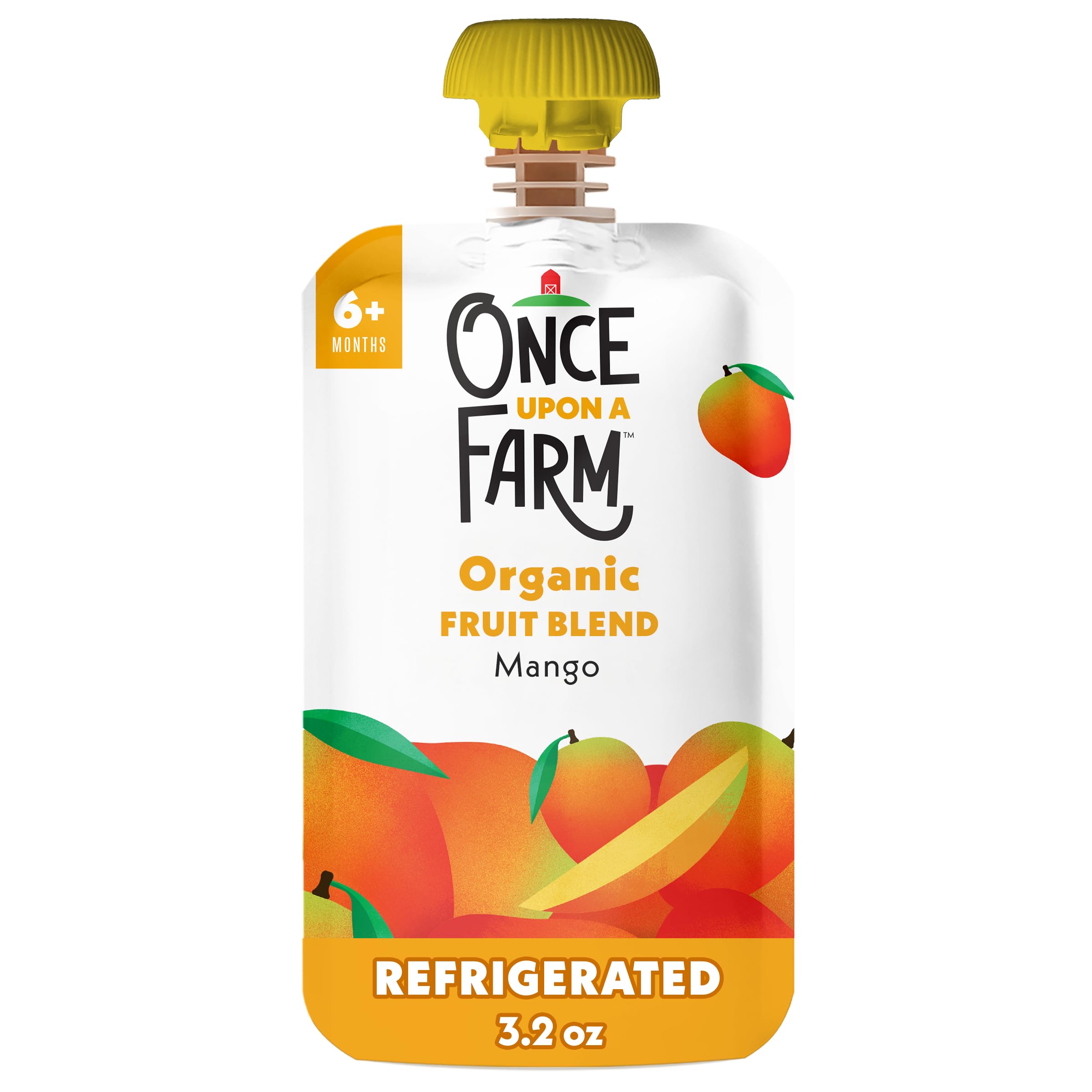 Once Upon a Farm Organic Mango Baby Fruit Blend Sgl, 3.2 OZ
