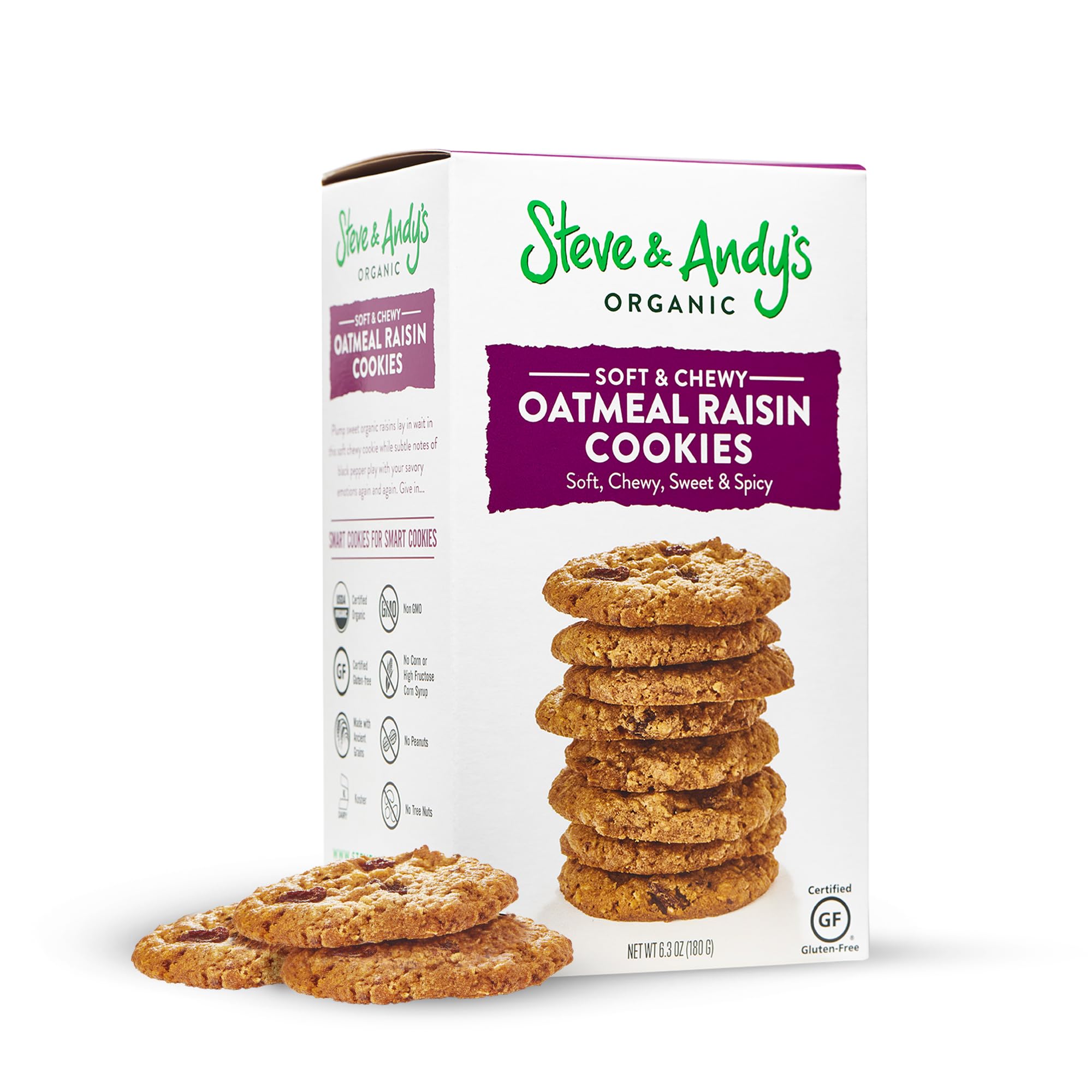 Cookies Oatmeal Raisin Organic, 6.3 Ounce