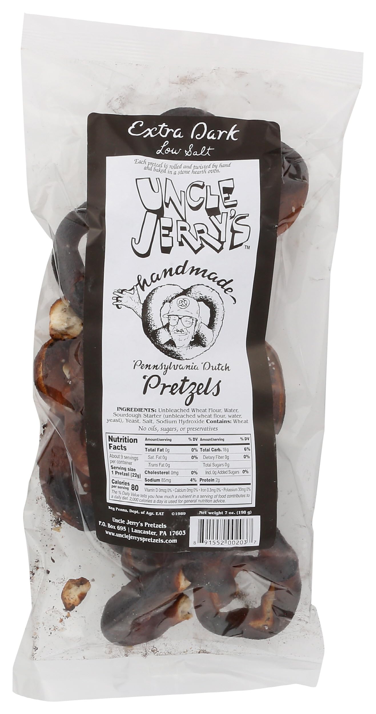 Pretzels Extra Dark Low Salt, 8 Ounce