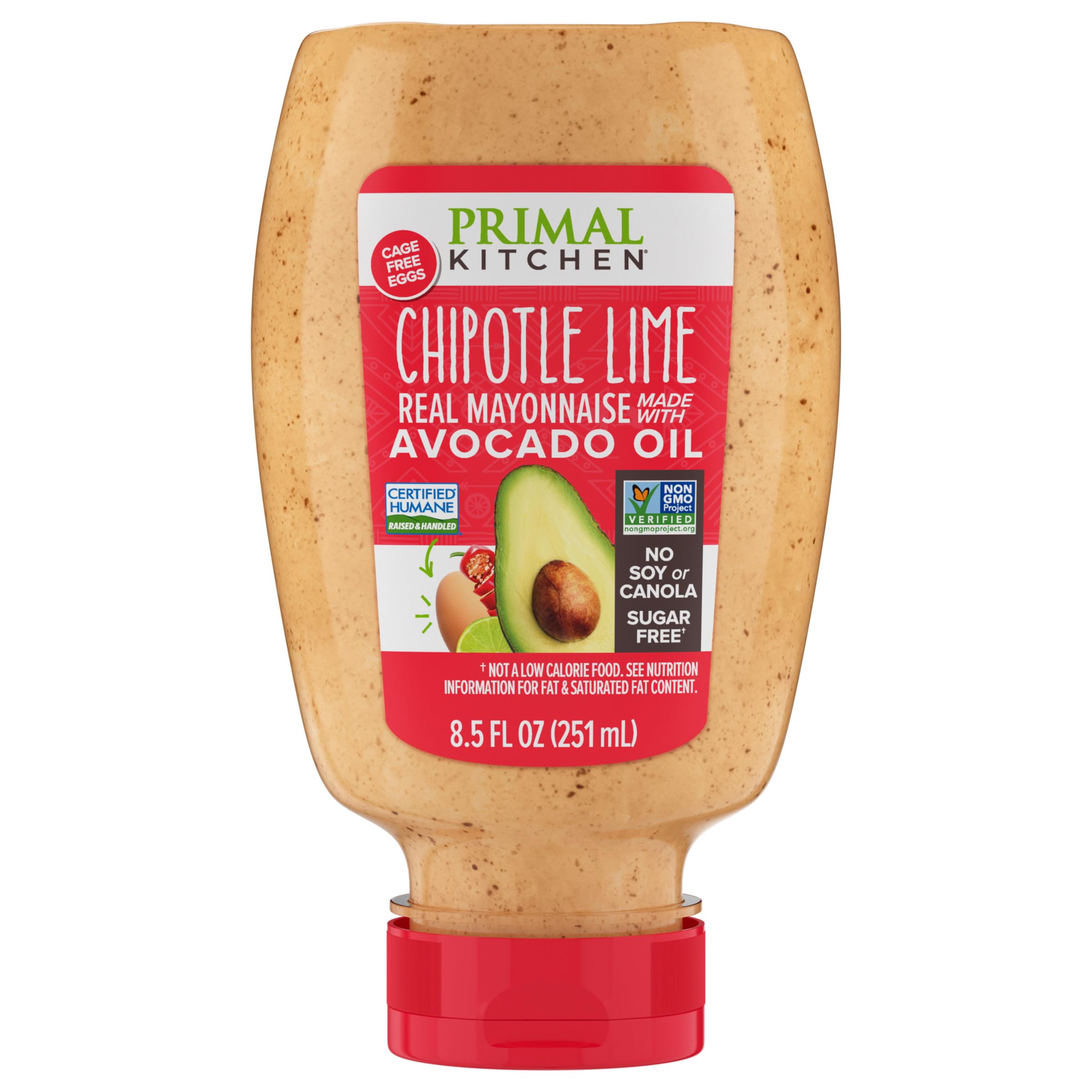 Primal Kitchen Chipotle Lime Squeeze Mayo, 8.5 oz Bottle