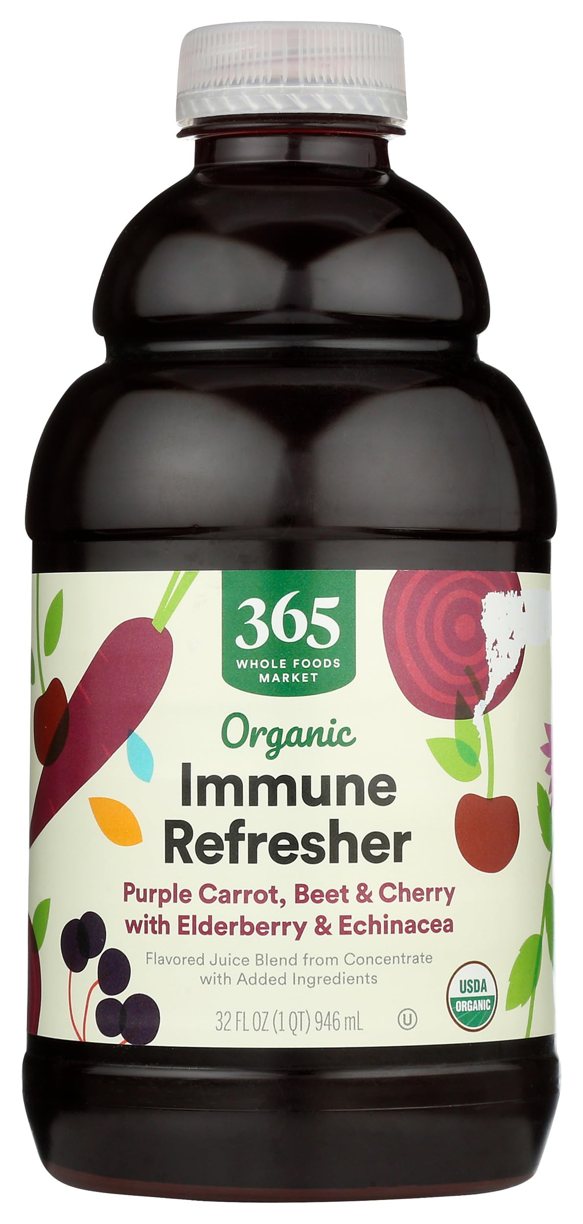 Organic Immune Refresher Purple Carrot, Beet & Cherry with Elderberry & Echinacea Juice Blend, 32 fl oz