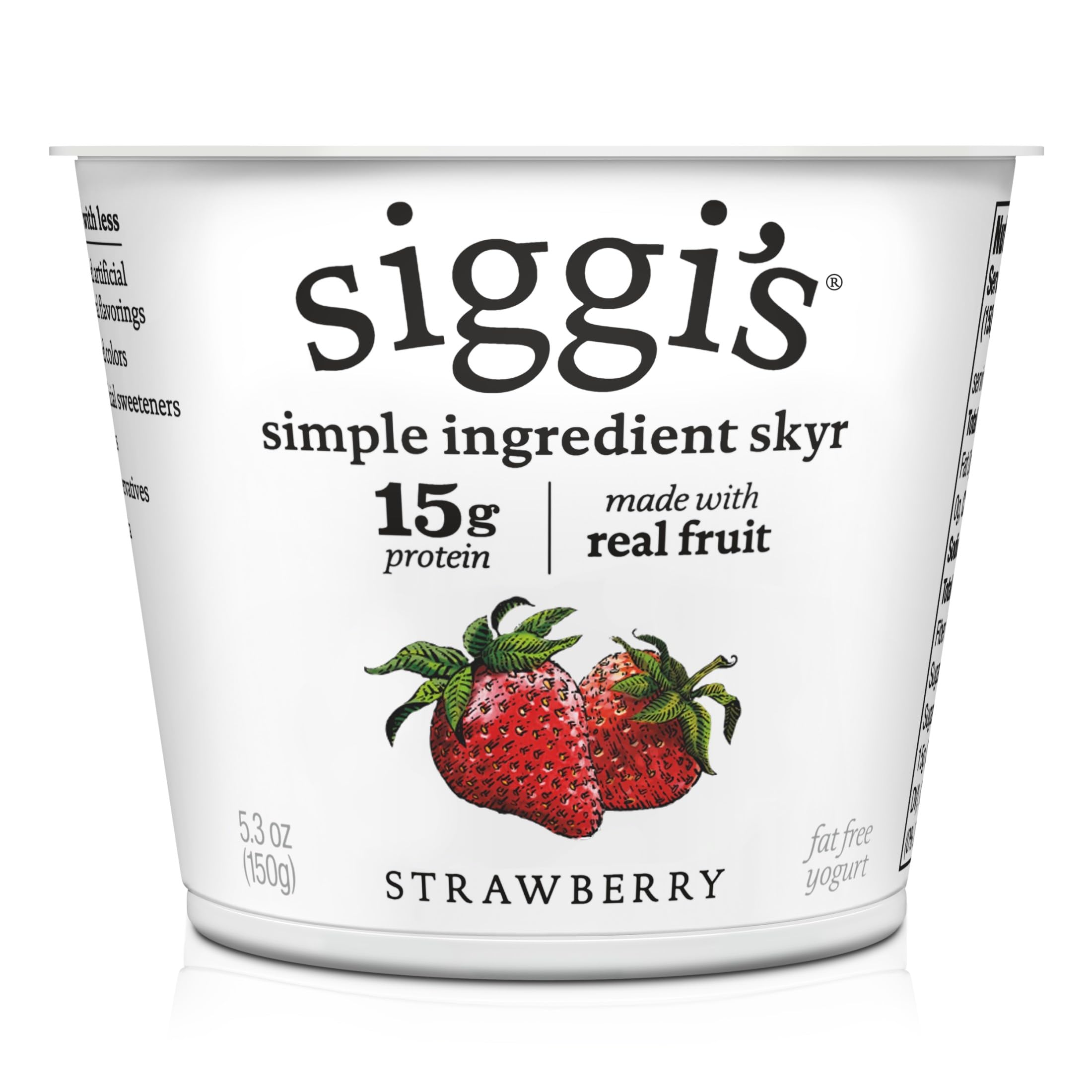 siggi’s Strawberry Icelandic-Style Nonfat Yogurt, 5.3 oz Cup
