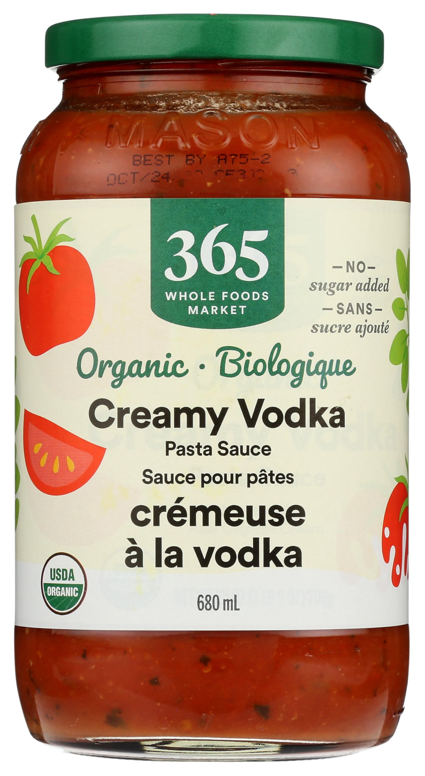 Organic Creamy Vodka Pasta Sauce, 25 Ounce