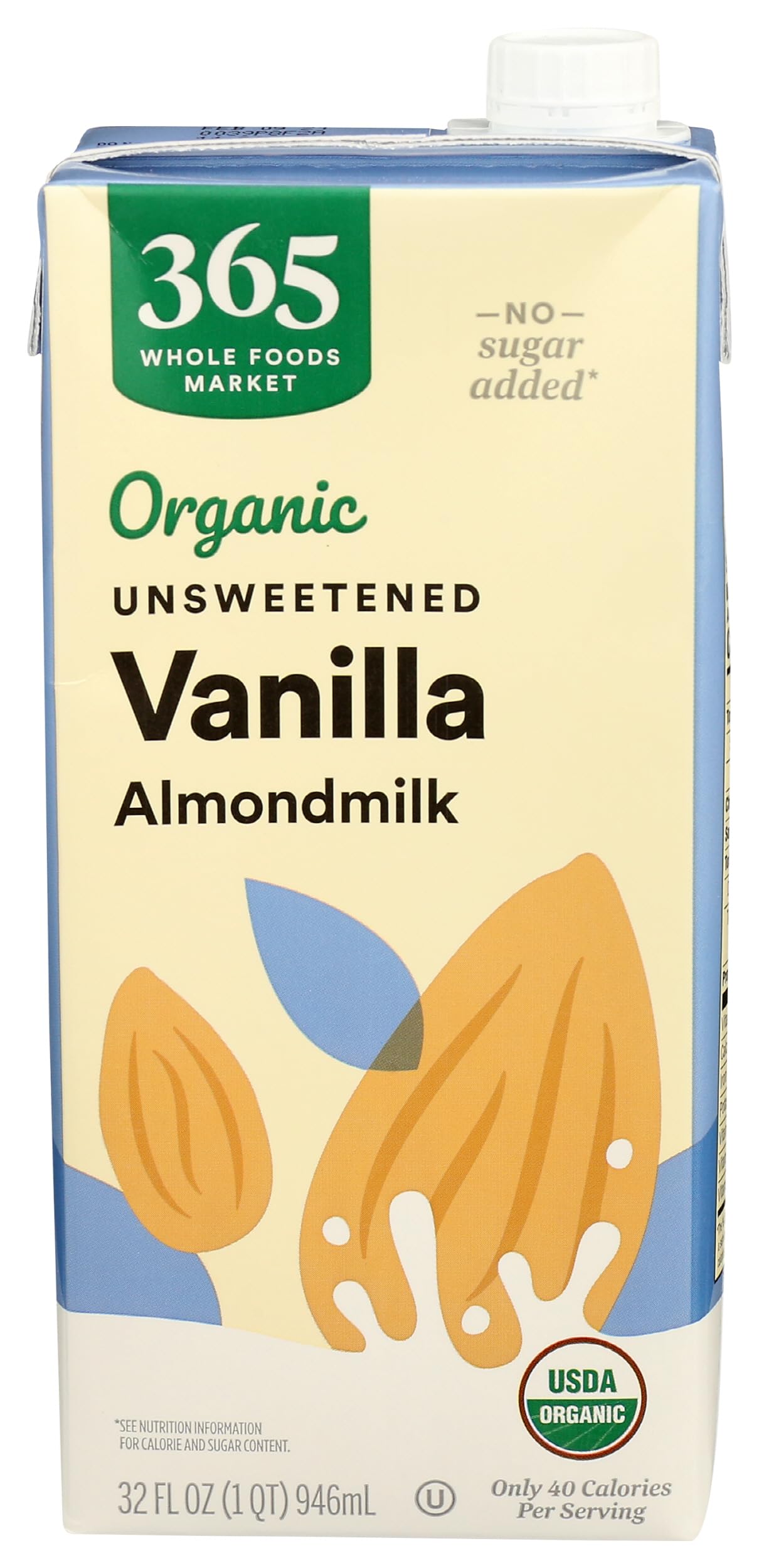 Organic Unsweetened Vanilla Almond Milk, 32 Fl Oz