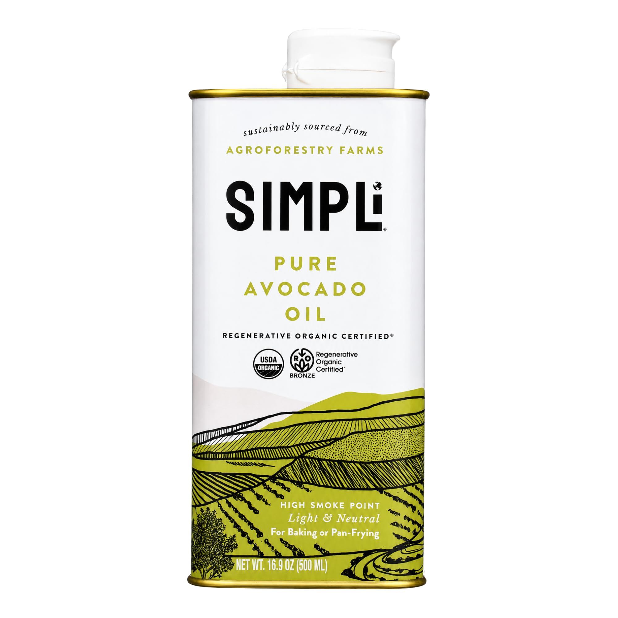 SIMPLi Regenerative Pure Avocado Oil, 16.9 fl oz | Avocado Oil