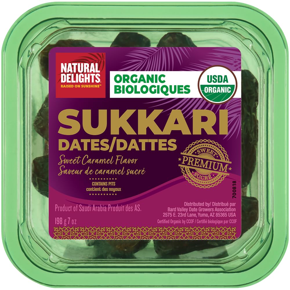 Natural Delights Organic Sukkari Dates, 7 Ounce