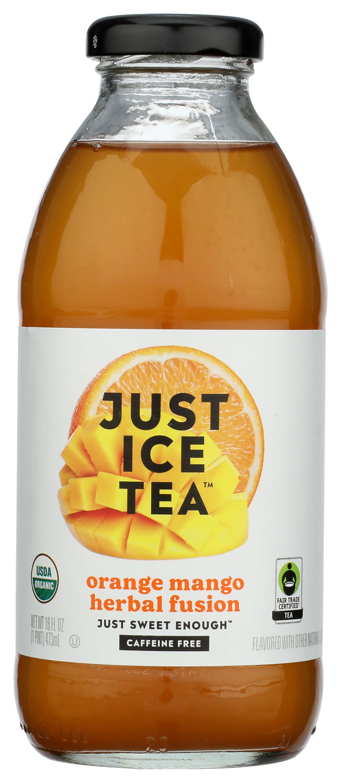 Just Ice Tea Organic Herbal Fusion Orange Mango, 16 Fl Oz