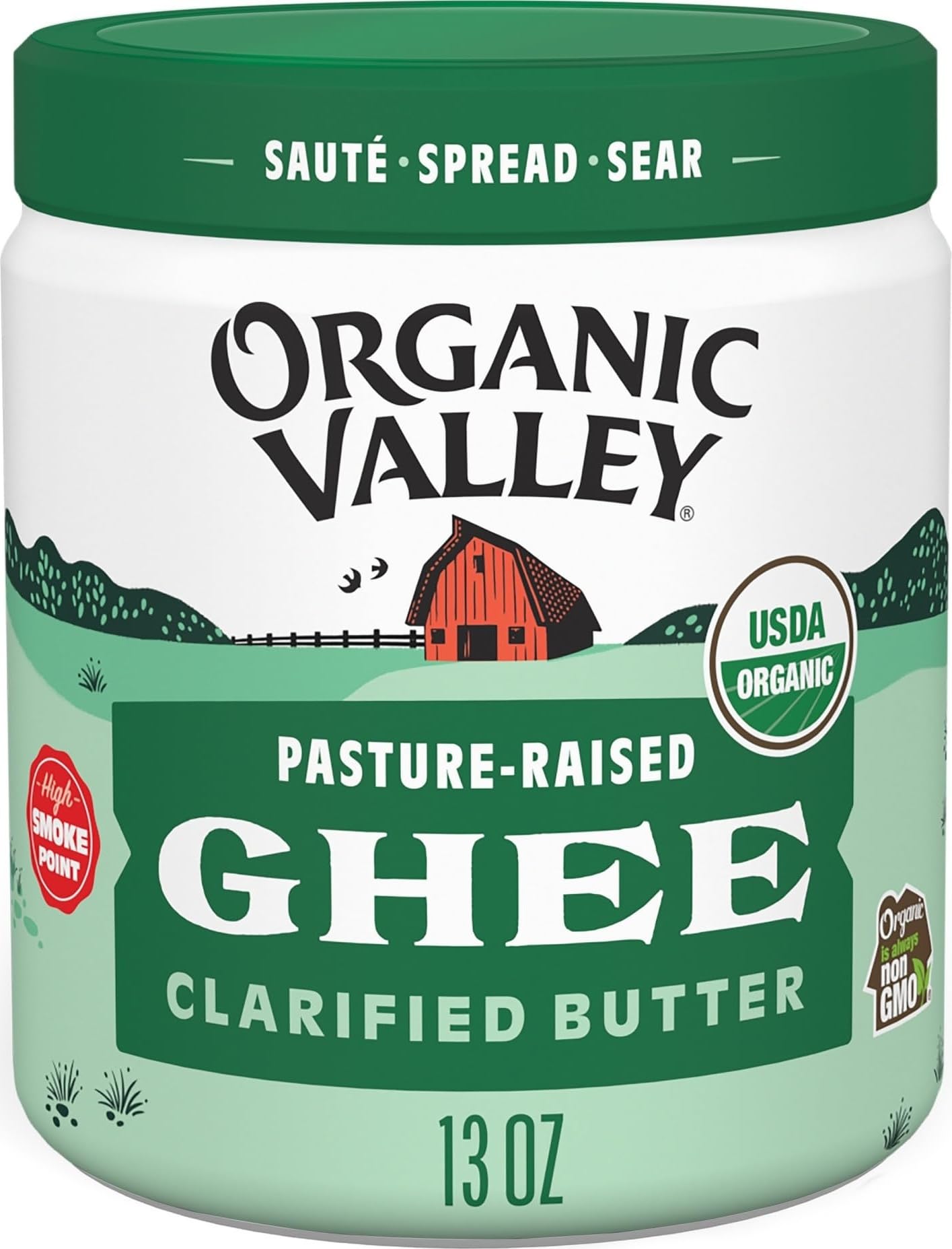 Organic Ghee, Clarified Butter, 13 oz