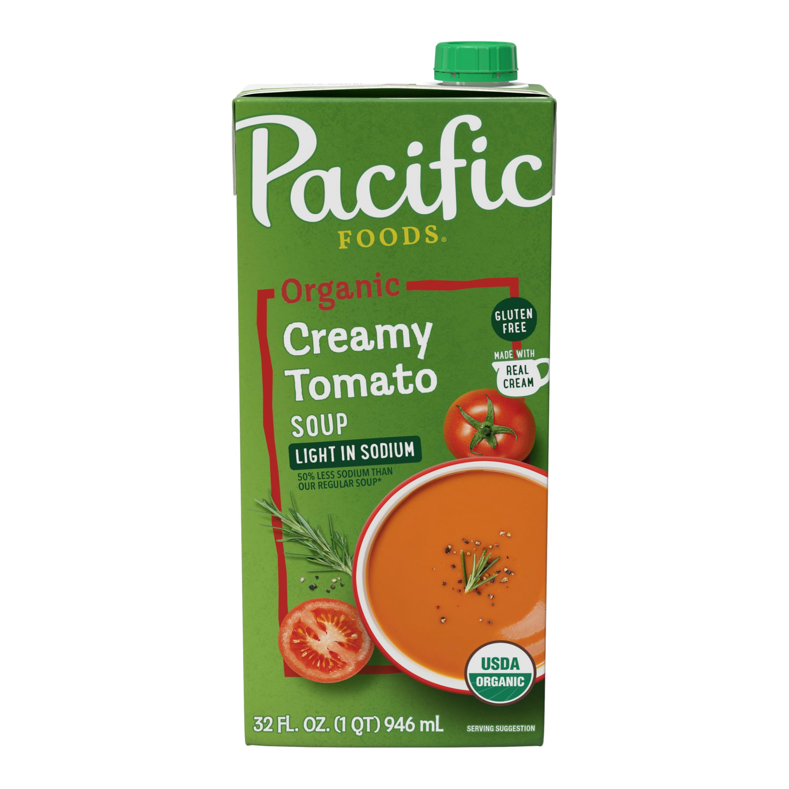 Pacific Foods Organic Low Sodium Creamy Tomato Soup, 32 FZ