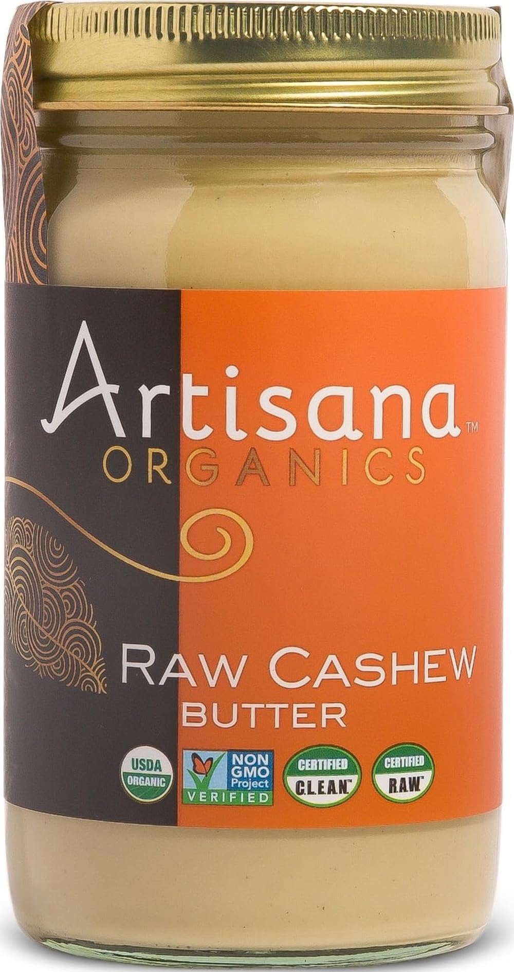 Artisana Organics Raw Cashew Butter - No Sugar Added, Vegan and Paleo Friendly, Non GMO, 14oz Jar
