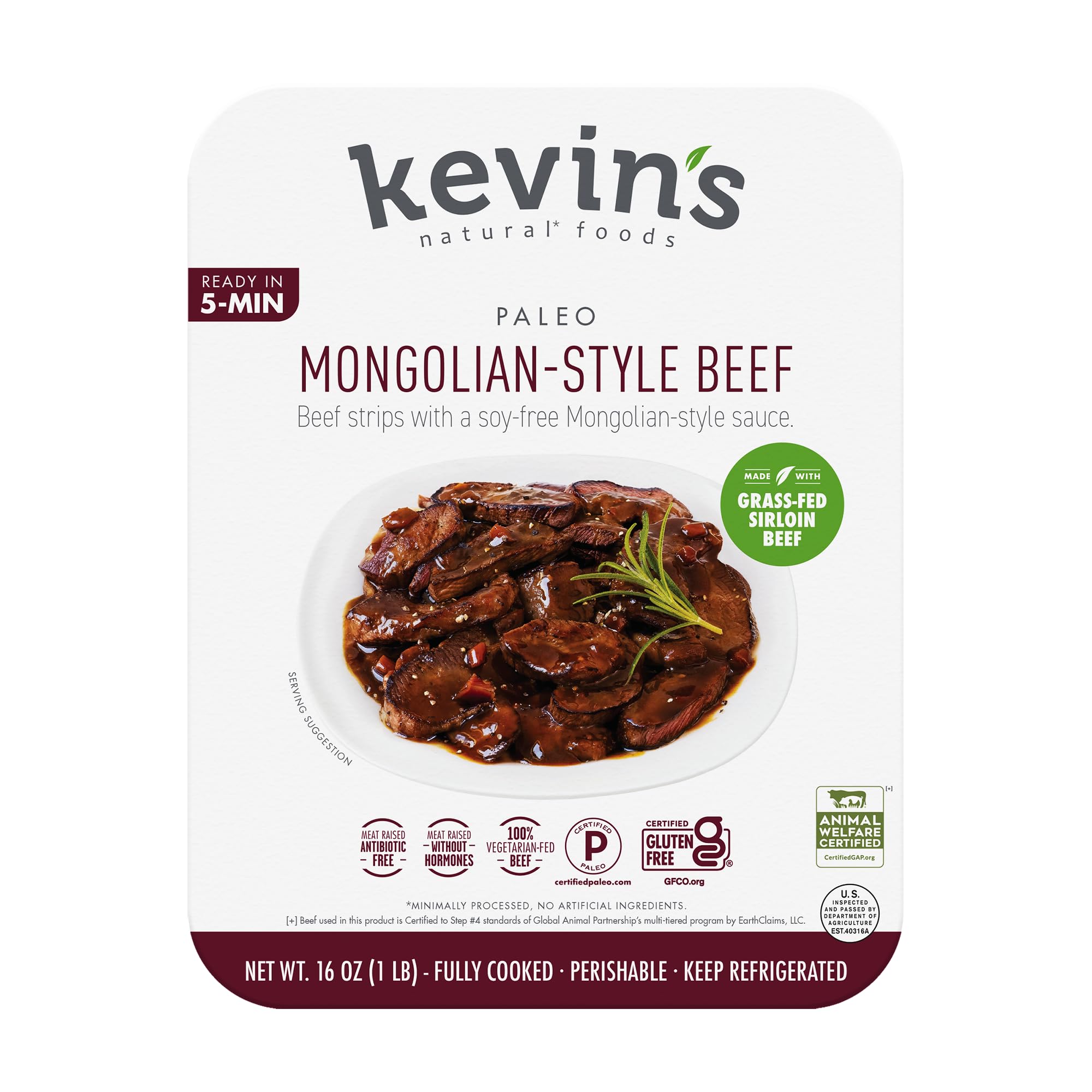 Beef Sous Vide Mongolian Style Grass Fed, 16 Ounce