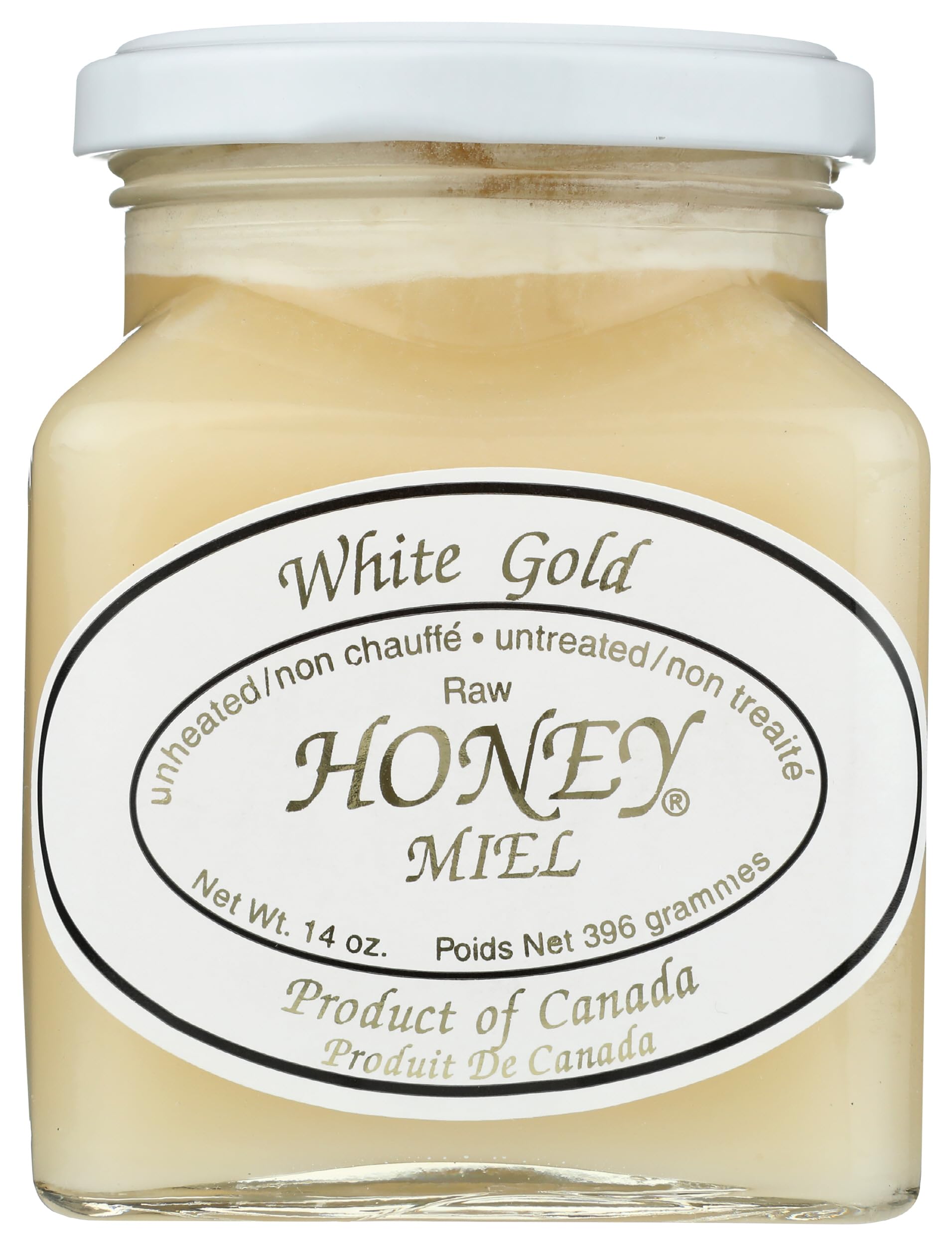 White Gold Honey Raw White Honey, 14 OZ