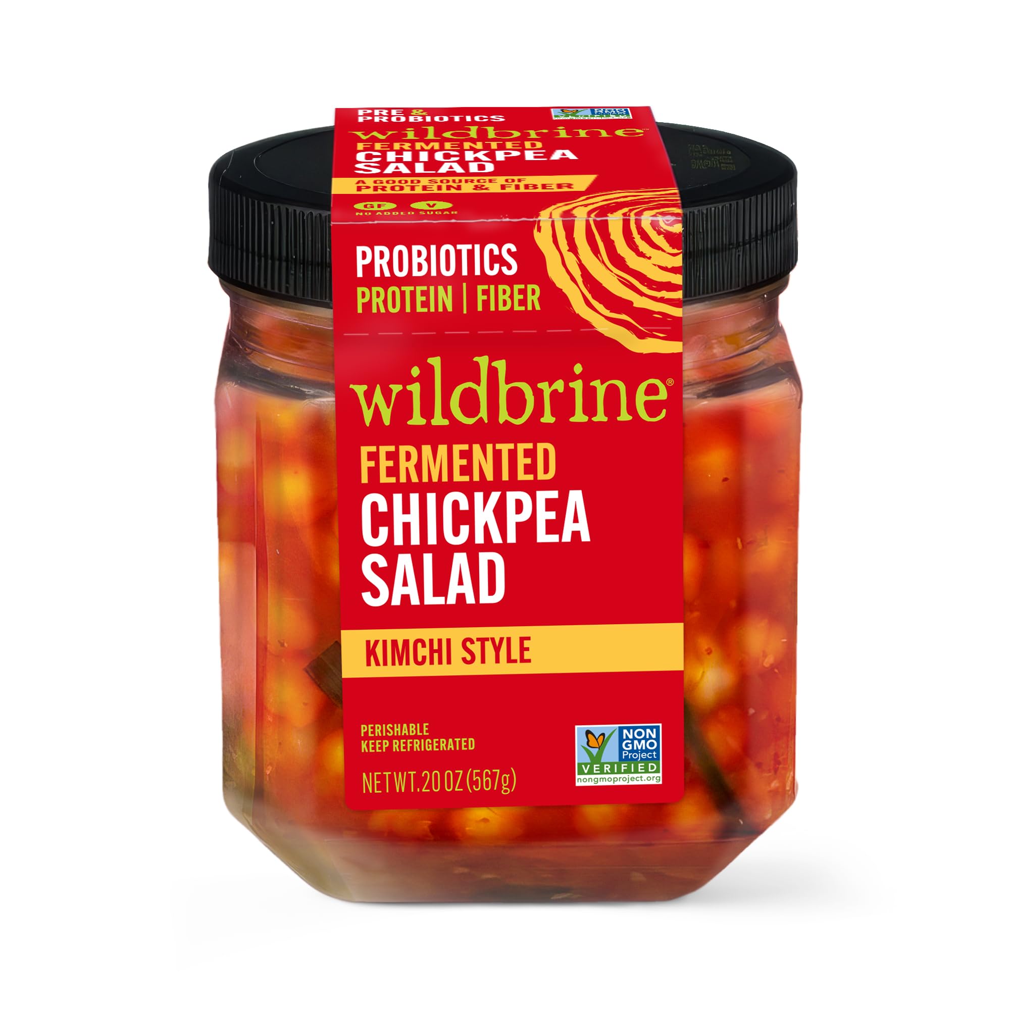 Wildbrine Kimchi Fermented Chickpea Salad 20 oz Jar