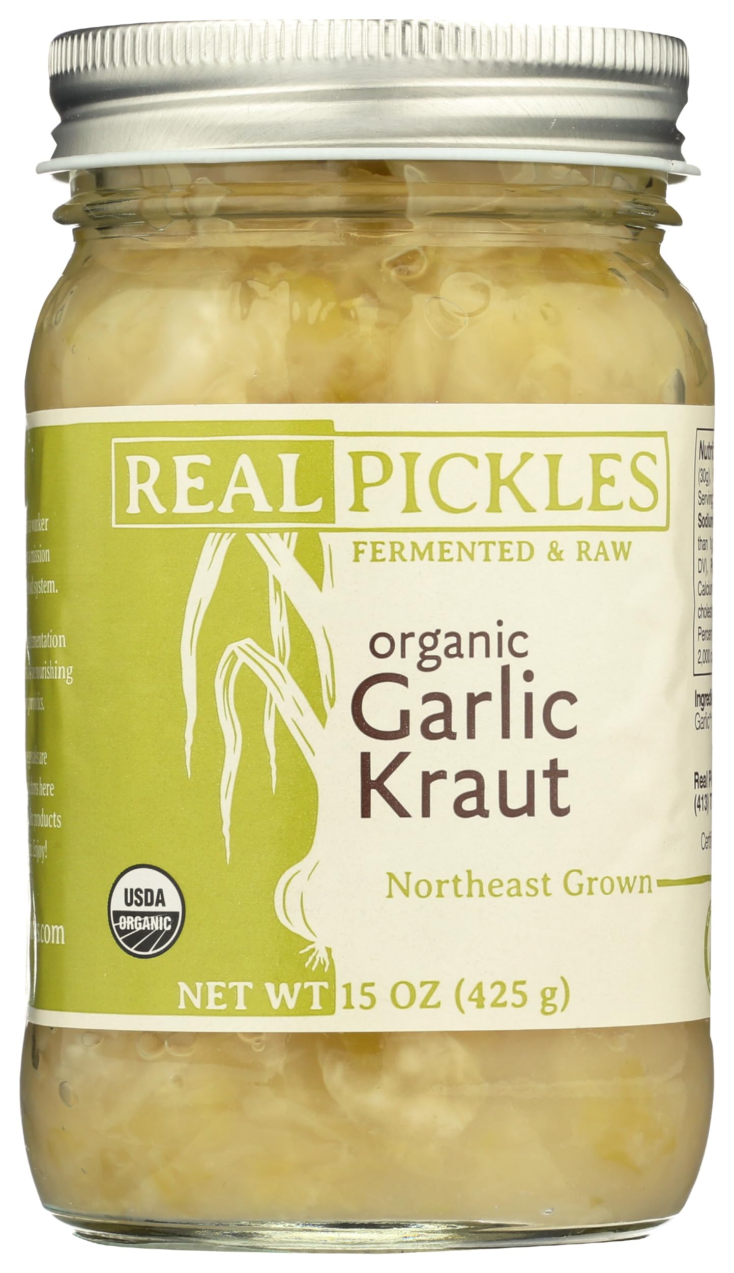 Sauerkraut Garlic Organic, 15 Ounce