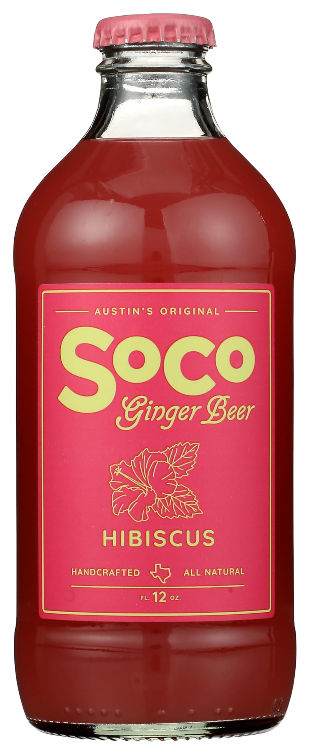 SoCo Ginger Beer Hibiscus Ginger Beer, 12 FZ