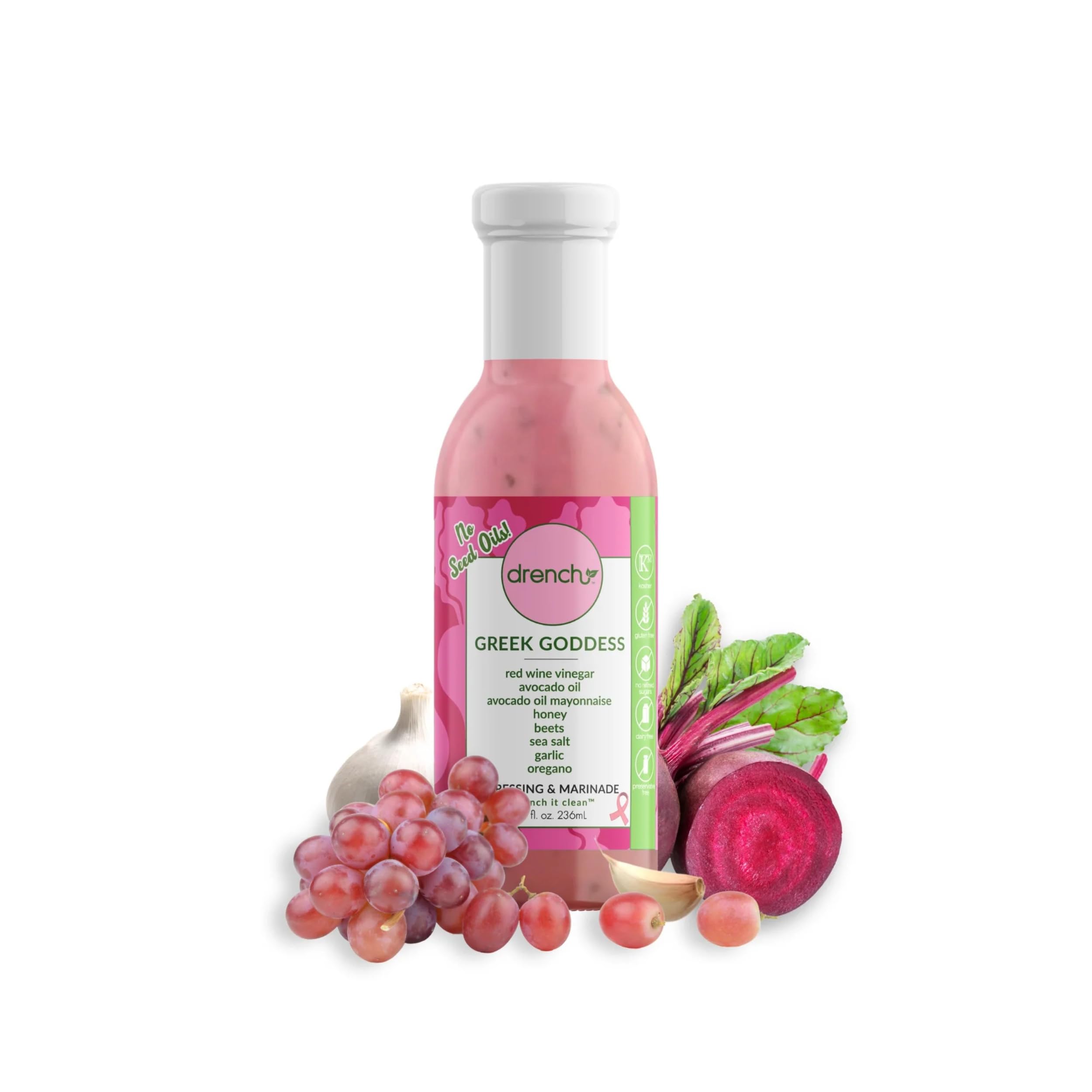 Drench Greek Goddess Clean Creamy Greek Dressing, Gluten Free, No Seed Oils