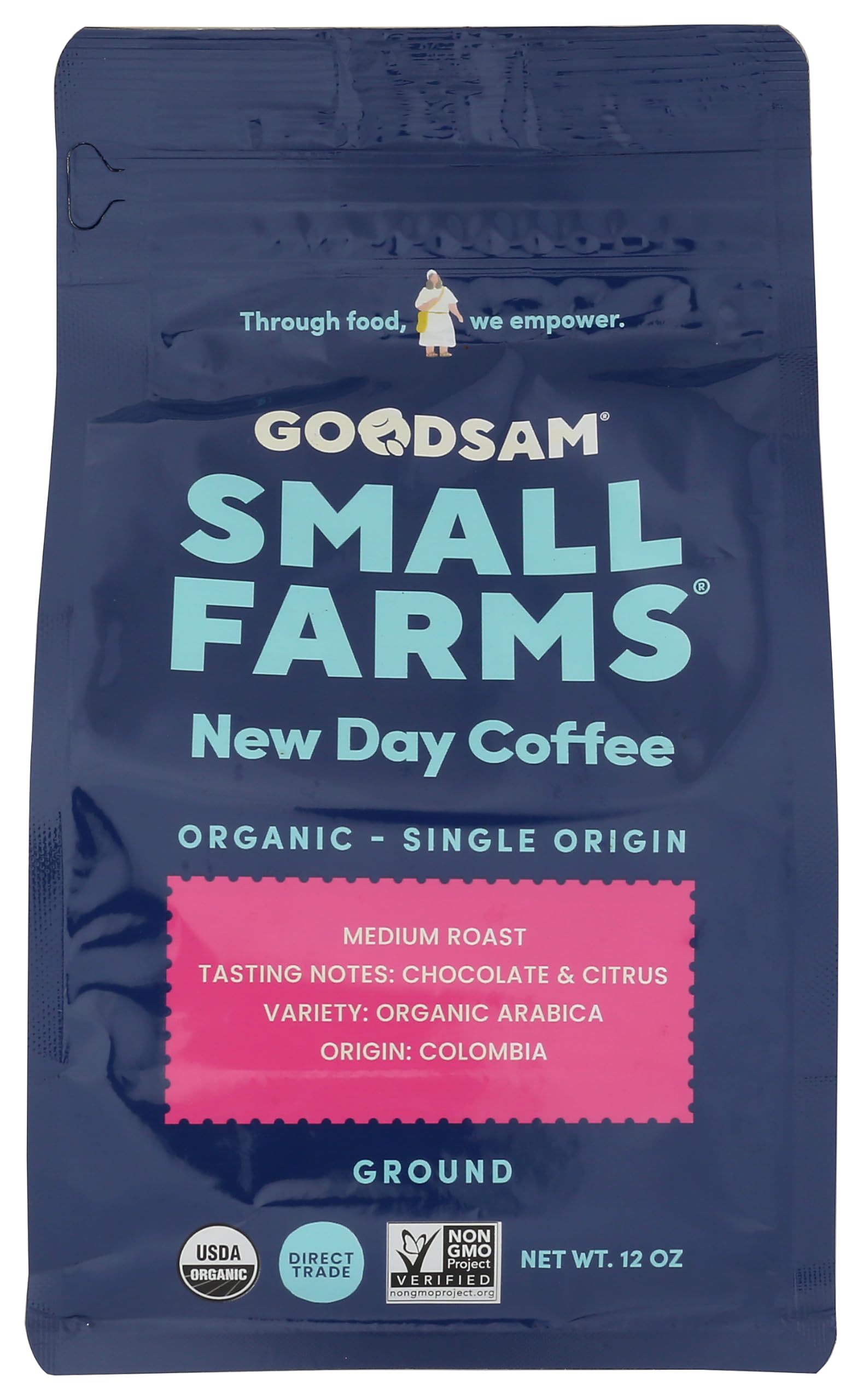 Goodsam Organic Medium Roast New Day Ground Coffee, 12 Ounce