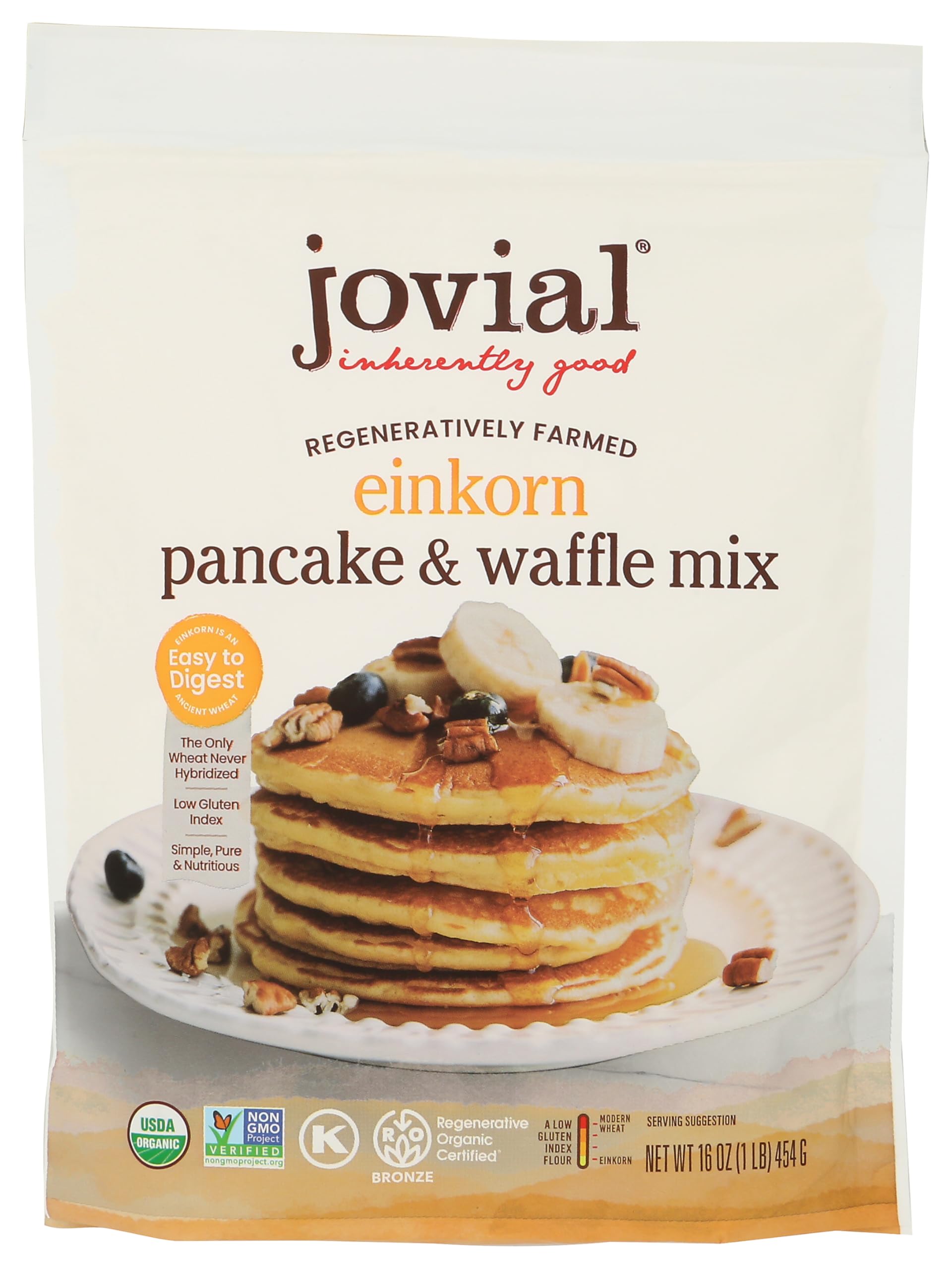 Jovial Organic Einkorn Pancake & Waffle Mix, 16 Ounce
