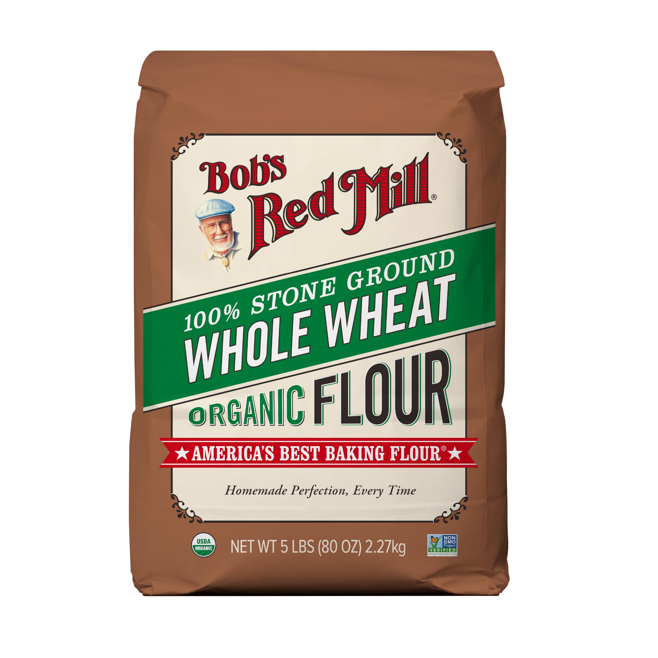 Bob's Red Mill Organic Whole Wheat Flour, 5lb