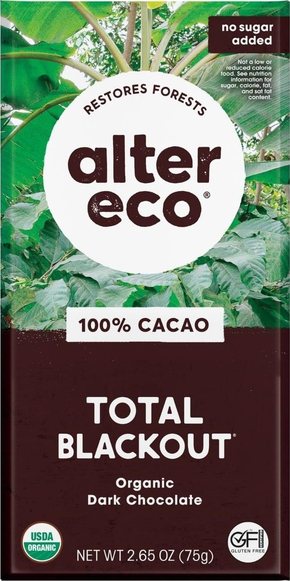 Alter Eco | Dark Chocolate Bars | Pure Dark Cocoa, Fair Trade, Organic, Non-GMO, Gluten Free (Total Blackout)