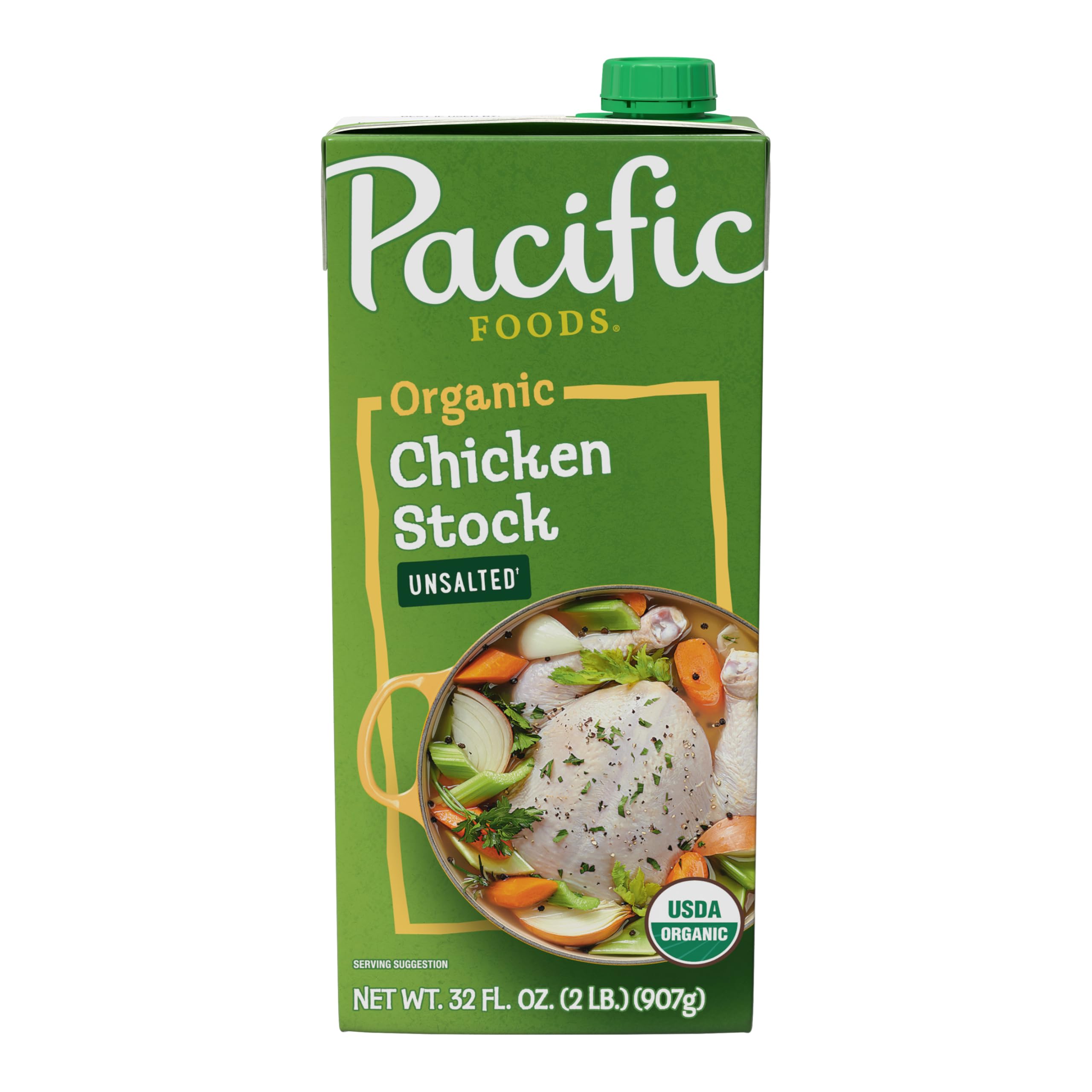 Pacific Foods Organic Unsalted Chicken Stock, 32 FZ