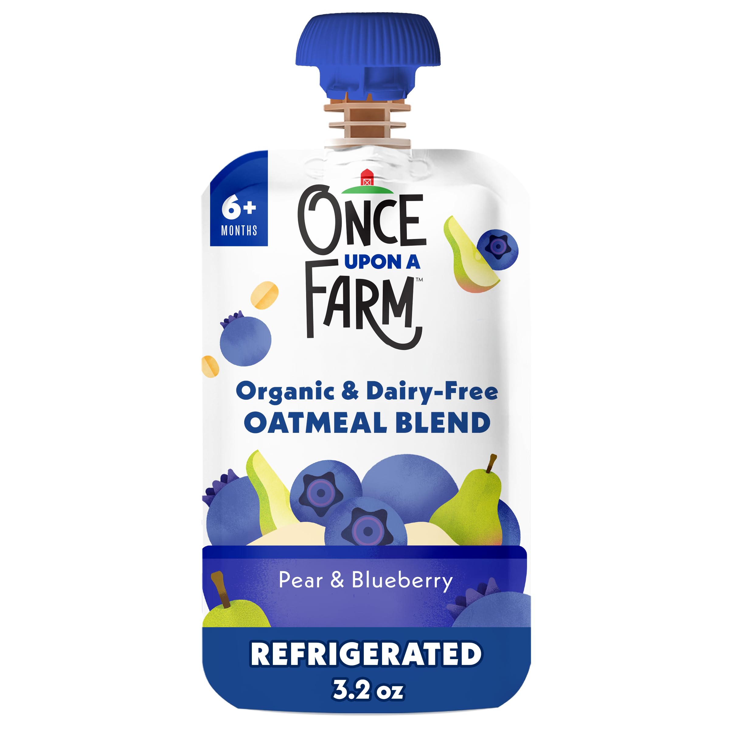 ONCE UPON A FARM Organic Pear Blueberry Baby Oat Blend, 3.2 OZ